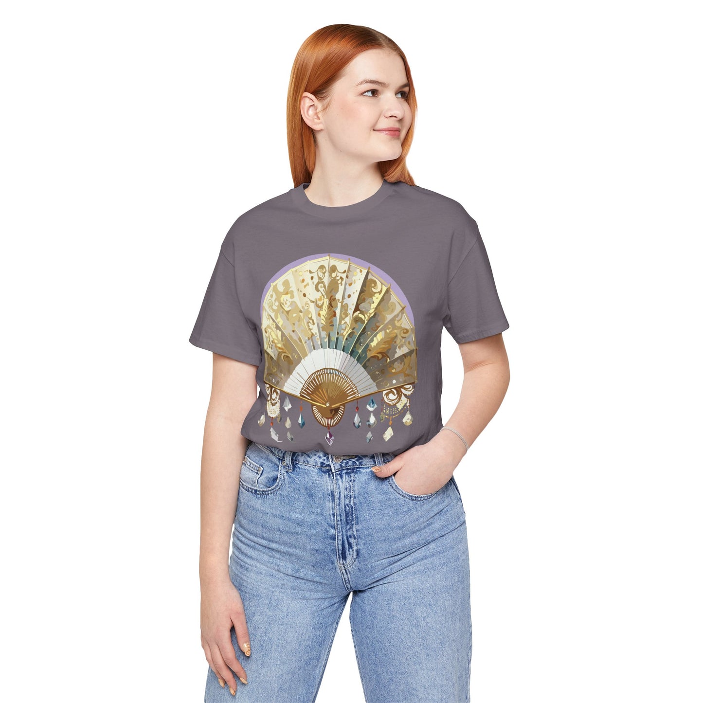 Fan shirt, Shirt with Fan, Tee Shirt with Gold Blower