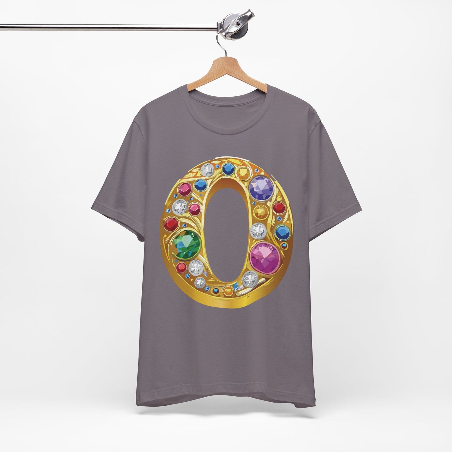 Letter Shirt, Shirt with Letters, Tee Shirt with Gold Letter, Shirt with Antique Letters