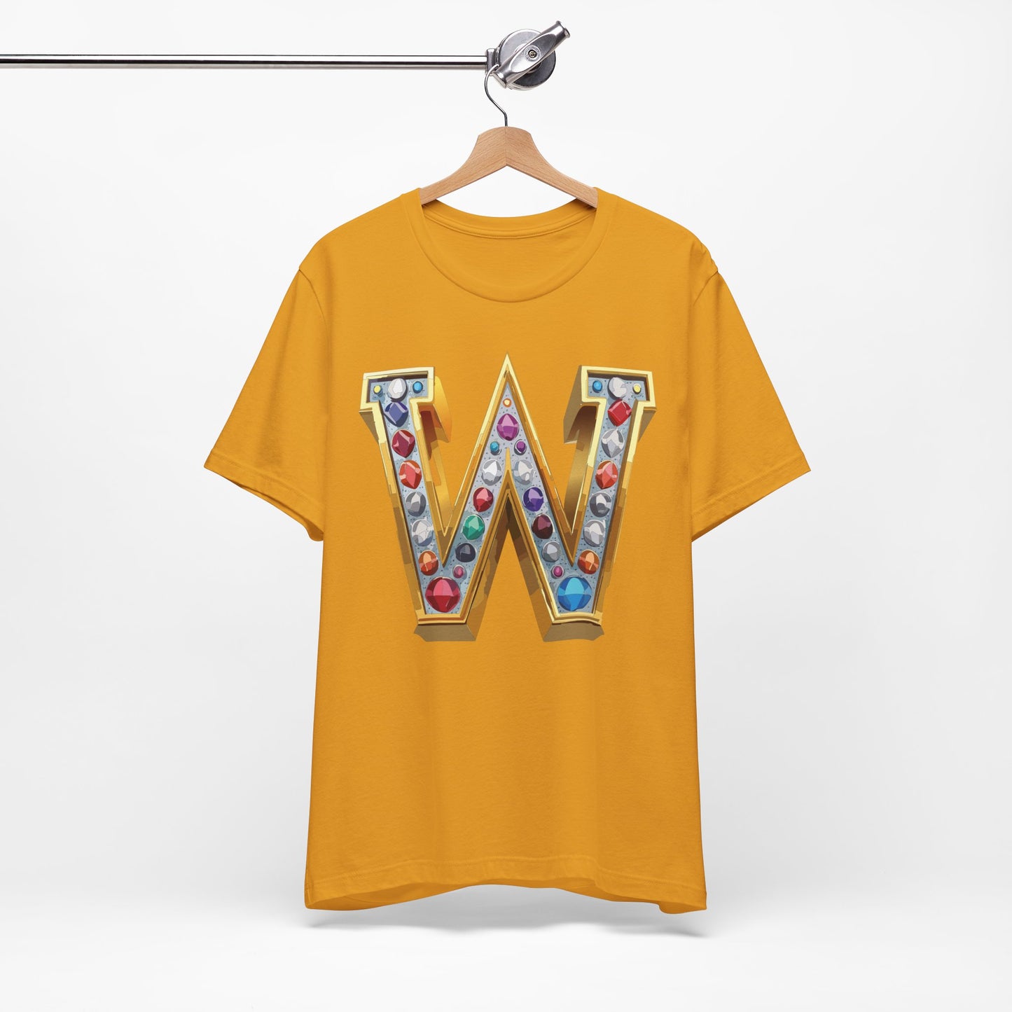 Letter Shirt, Shirt with Letters, Tee Shirt with Gold Letter, Shirt with Antique Letters