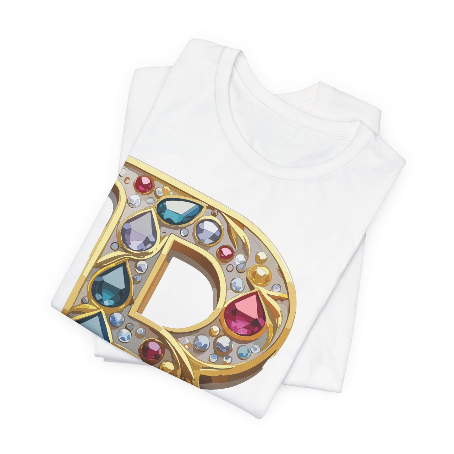 Letter Shirt, Shirt with Letters, Tee Shirt with Gold Letter, Shirt with Antique Letters
