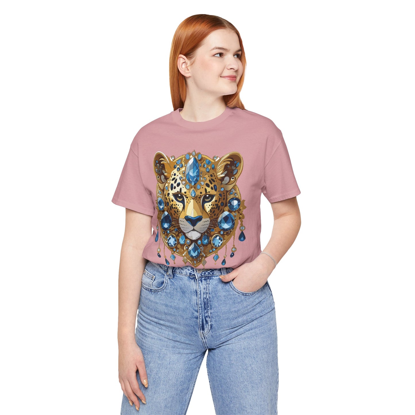 Animal Shirt, Shirt with Animal, Tee Shirt with Gold Animal Medal, Shirt with Antique Animal Medallion