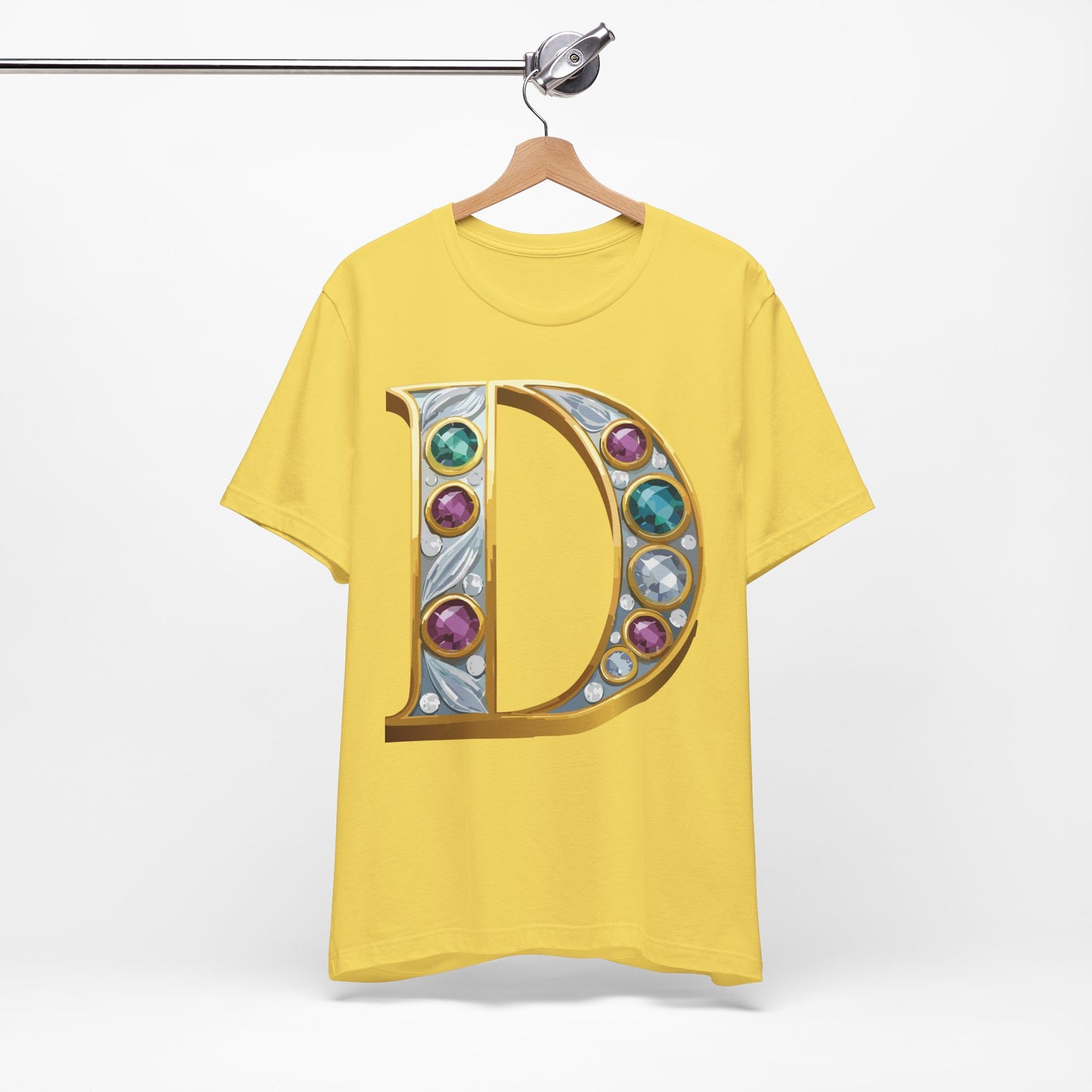 Letter Shirt, Shirt with Letters, Tee Shirt with Gold Letter, Shirt with Antique Letters