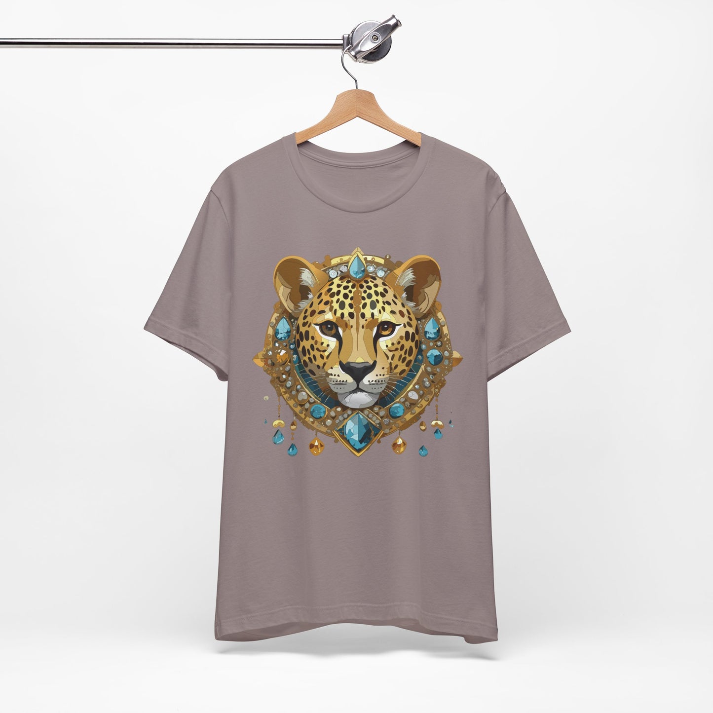 Animal Shirt, Shirt with Animal, Tee Shirt with Gold Animal Medal, Shirt with Antique Animal Medallion