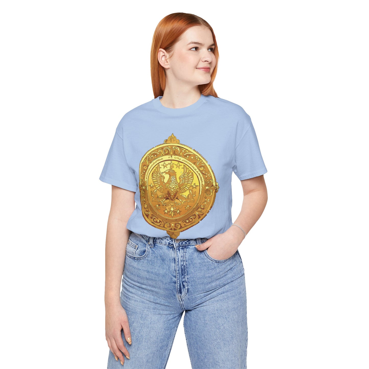Coin Shirt, Shirt with Coin, Tee Shirt with Gold Coin, Shirt with Antique Coin
