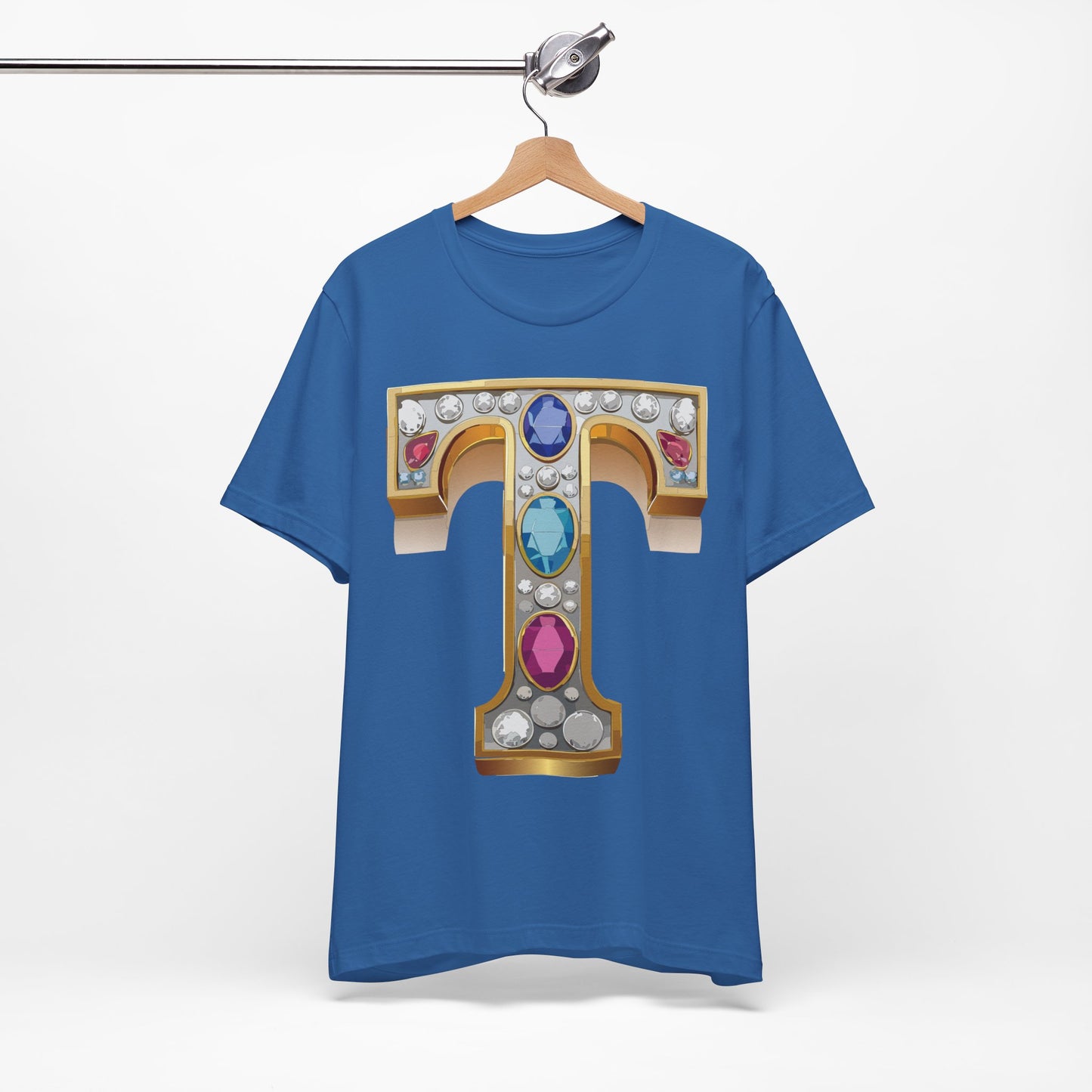 Letter Shirt, Shirt with Letters, Tee Shirt with Gold Letter, Shirt with Antique Letters