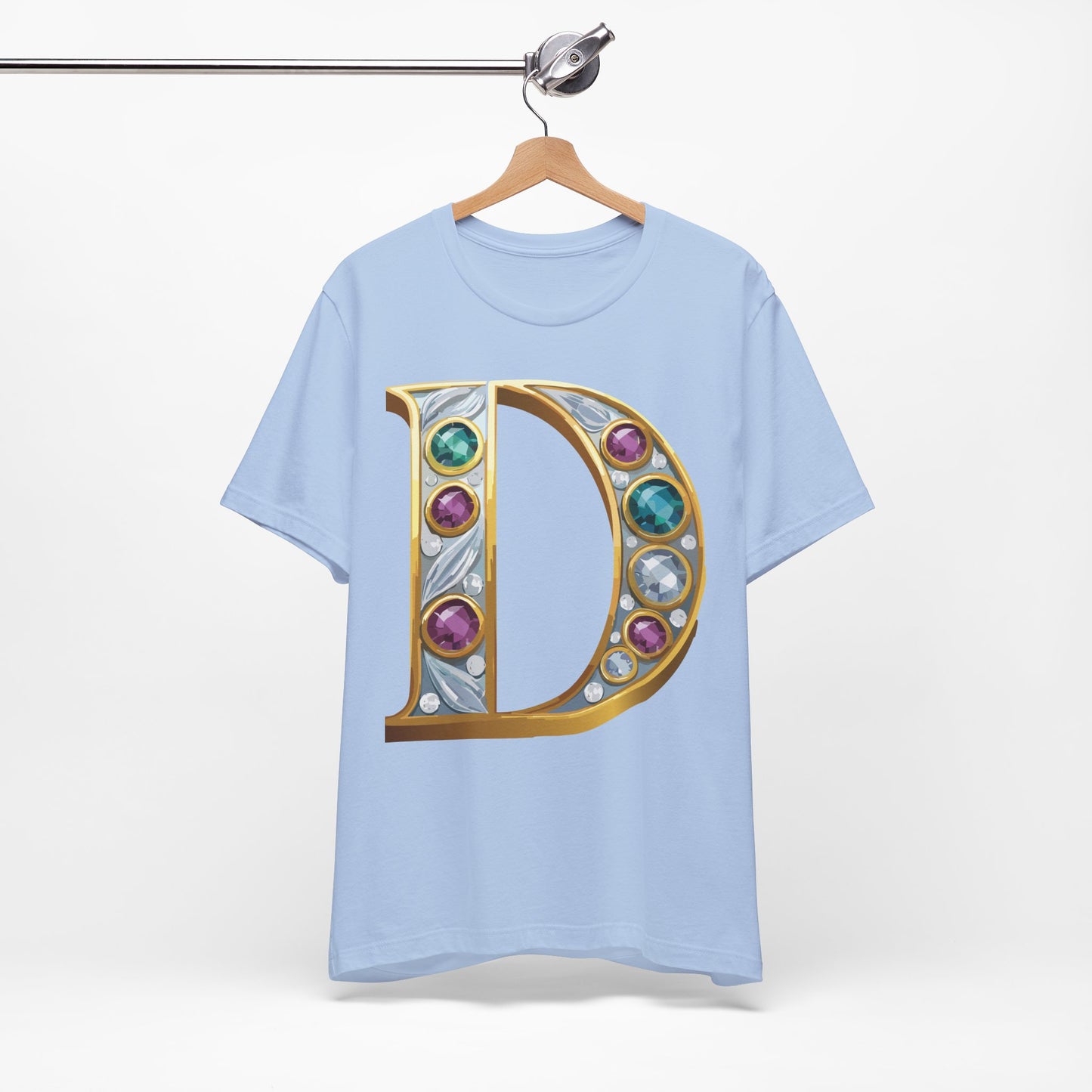Letter Shirt, Shirt with Letters, Tee Shirt with Gold Letter, Shirt with Antique Letters