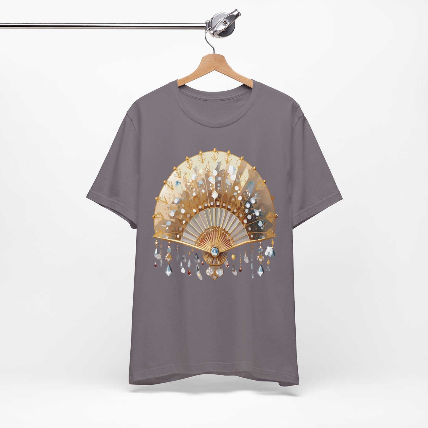 Fan shirt, Shirt with Fan, Tee Shirt with Gold Blower