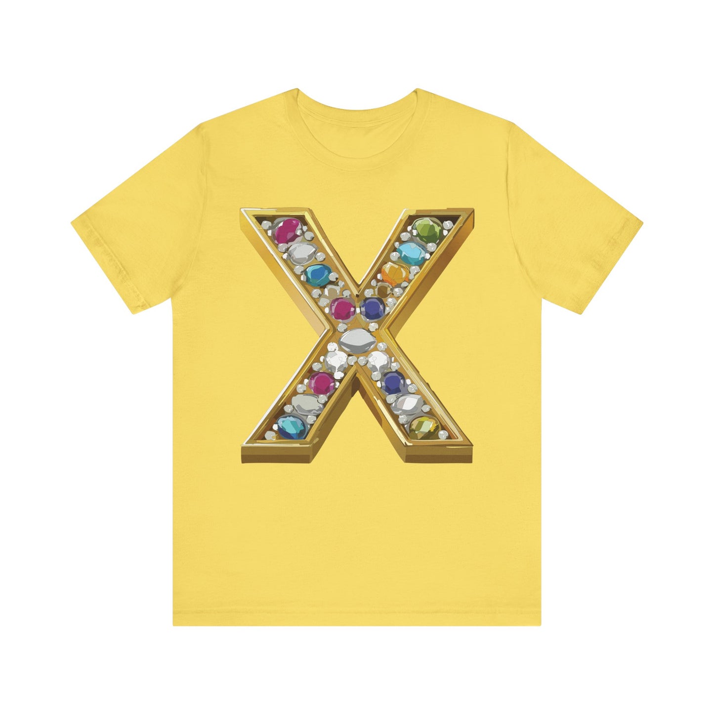 Letter Shirt, Shirt with Letters, Tee Shirt with Gold Letter, Shirt with Antique Letters