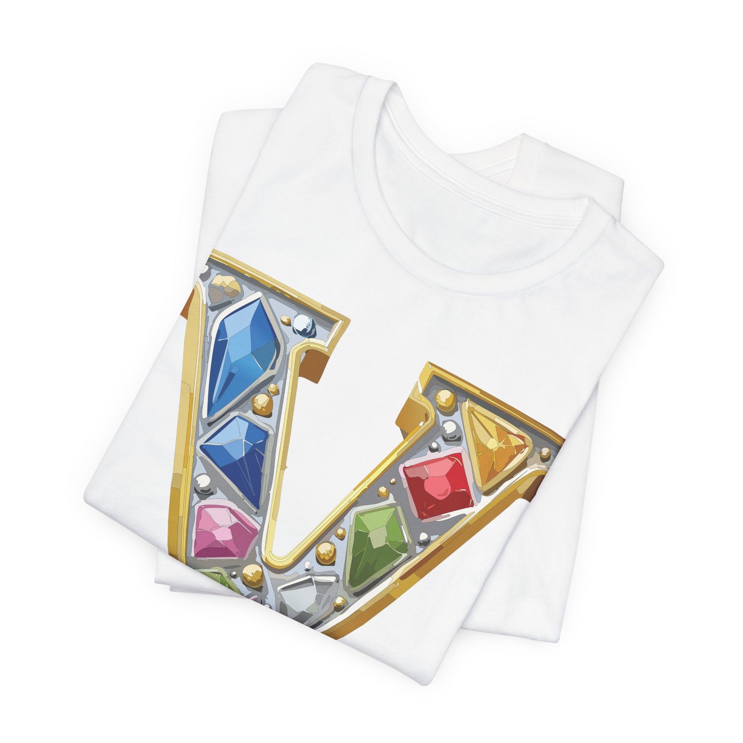 Letter Shirt, Shirt with Letters, Tee Shirt with Gold Letter, Shirt with Antique Letters
