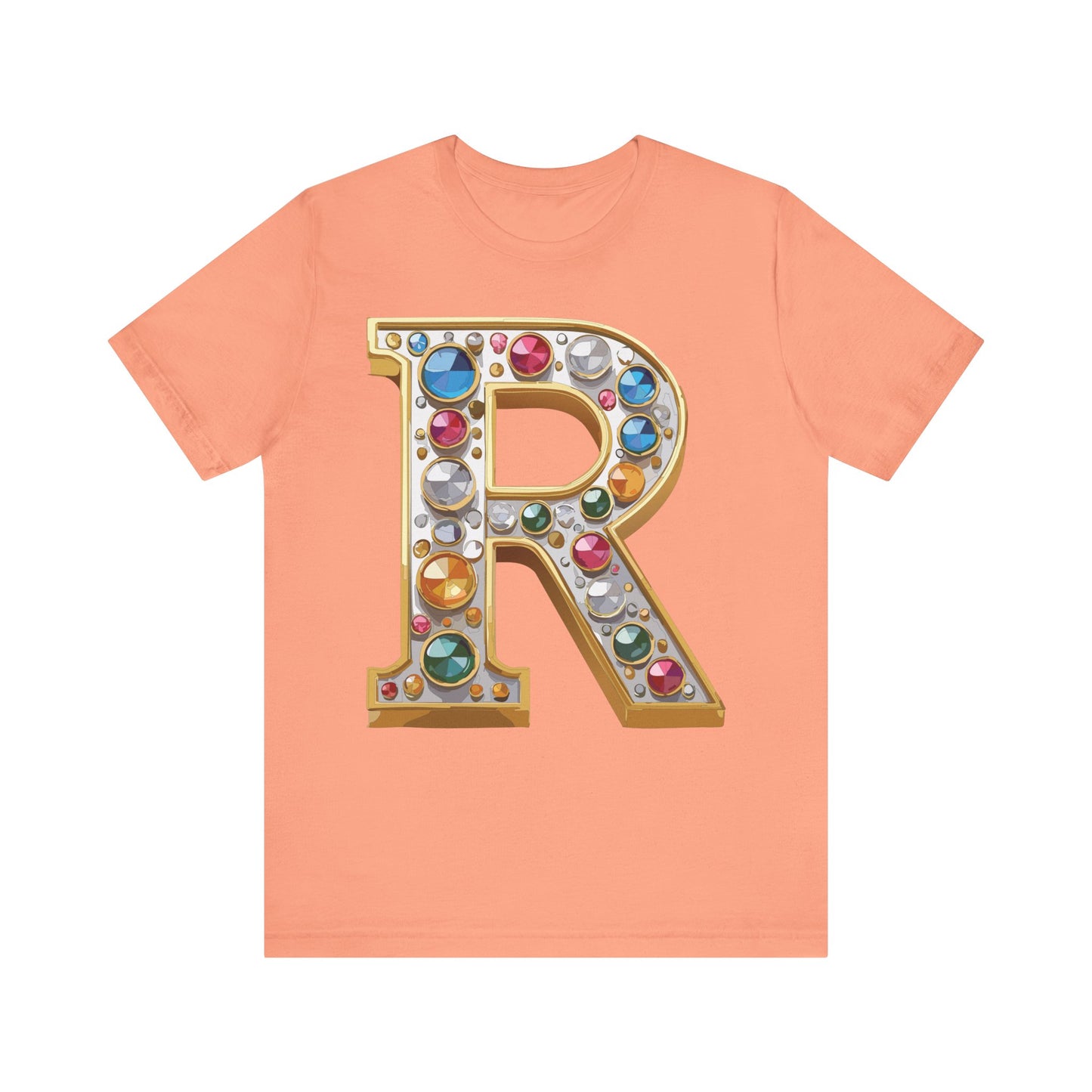 Letter Shirt, Shirt with Letters, Tee Shirt with Gold Letter, Shirt with Antique Letters