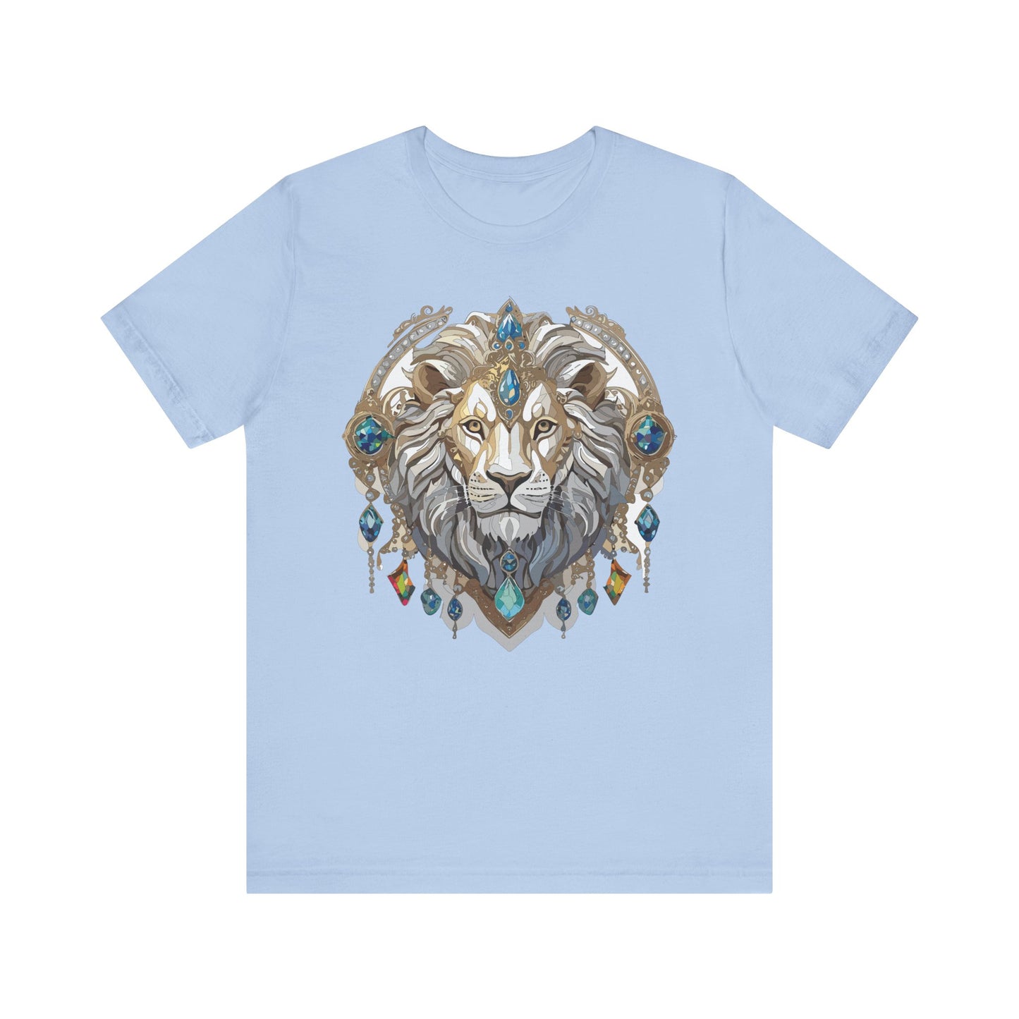 Animal Shirt, Shirt with Animal, Tee Shirt with Gold Animal Medal, Shirt with Antique Animal Medallion