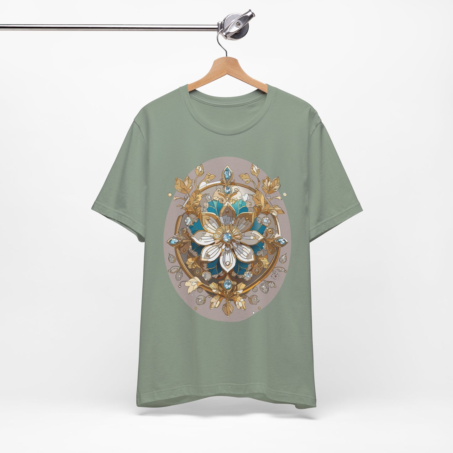 Floral Shirt, Flower Shirt, Tee Shirt with Antique Flower