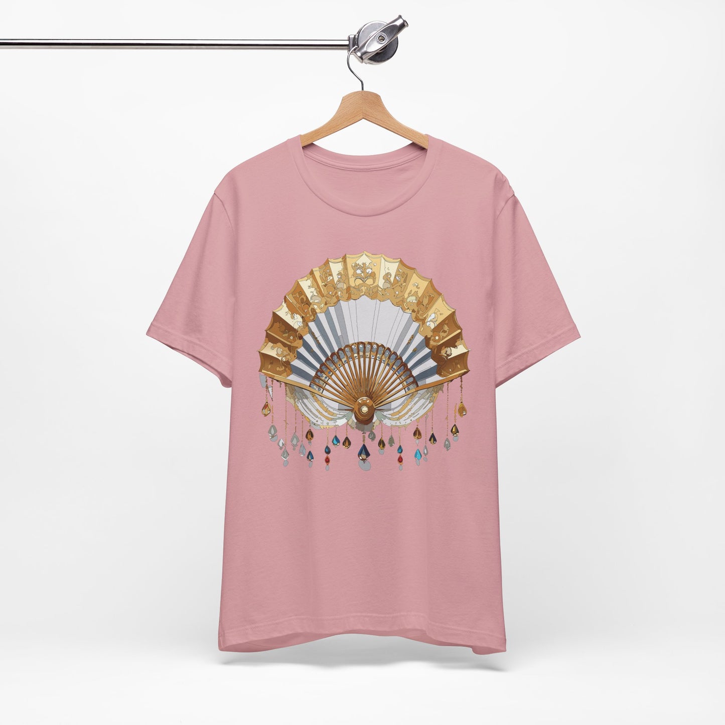 Fan shirt, Shirt with Fan, Tee Shirt with Gold Blower