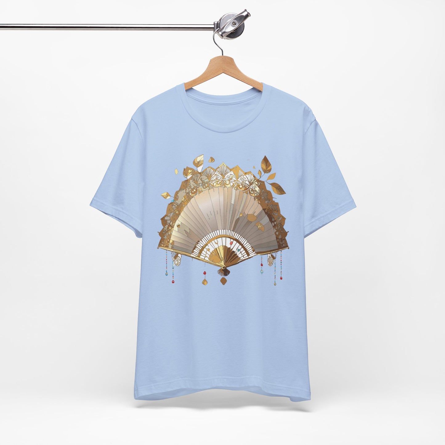 Fan shirt, Shirt with Fan, Tee Shirt with Gold Blower