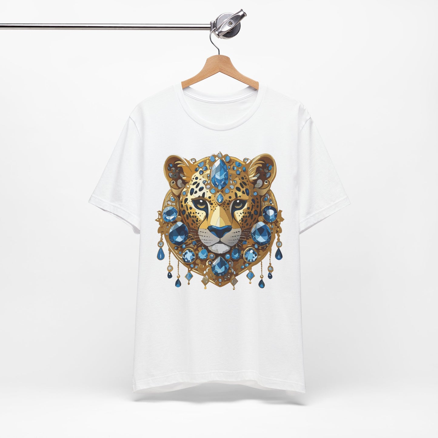 Animal Shirt, Shirt with Animal, Tee Shirt with Gold Animal Medal, Shirt with Antique Animal Medallion