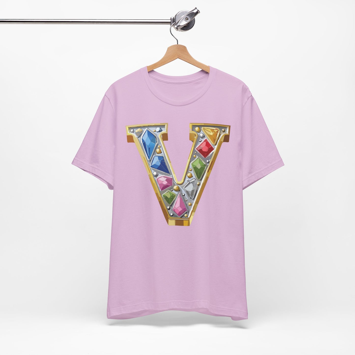 Letter Shirt, Shirt with Letters, Tee Shirt with Gold Letter, Shirt with Antique Letters