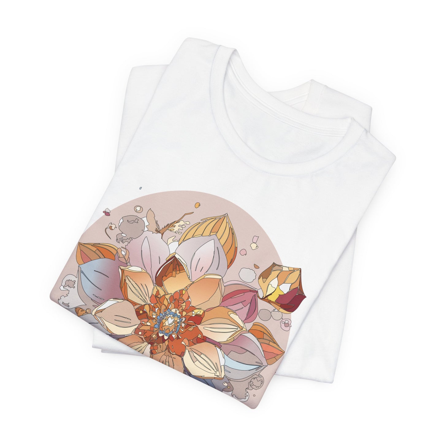 Floral Shirt, Flower Shirt, Tee Shirt with Antique Flower