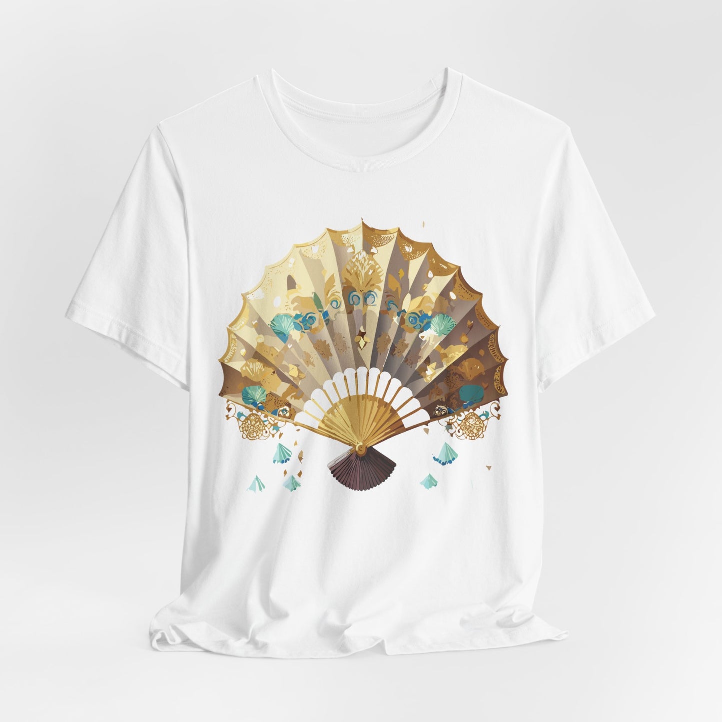 Fan shirt, Shirt with Fan, Tee Shirt with Gold Blower