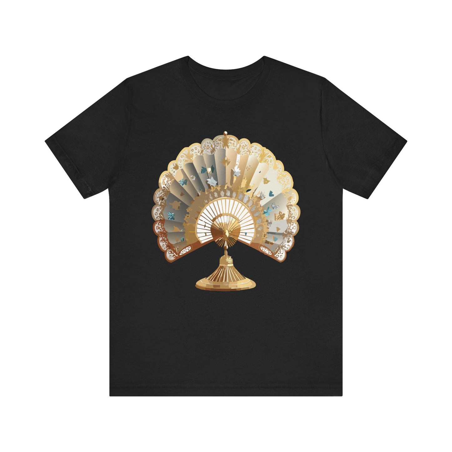 Fan shirt, Shirt with Fan, Tee Shirt with Gold Blower