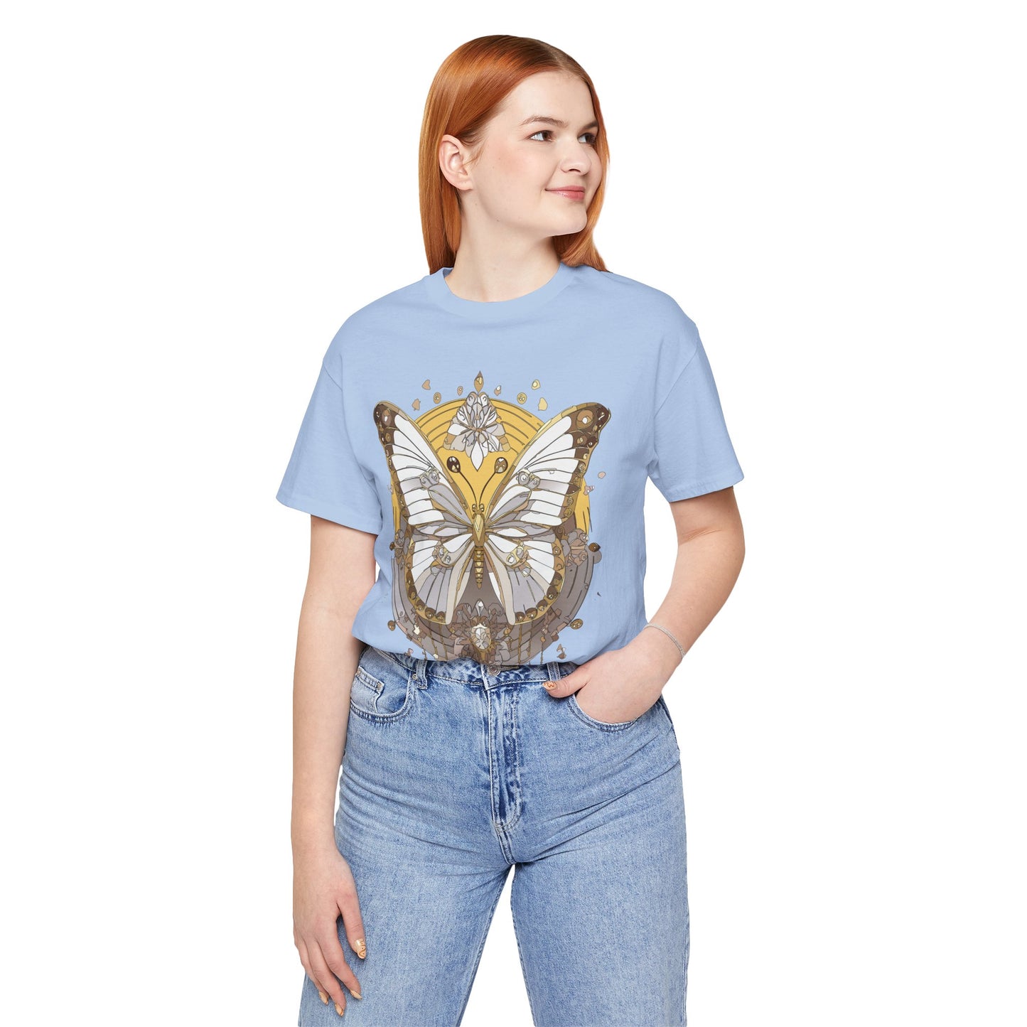 Butterfly Shirt, Shirt with Butterfly, Tee Shirt with Antique Butterfly