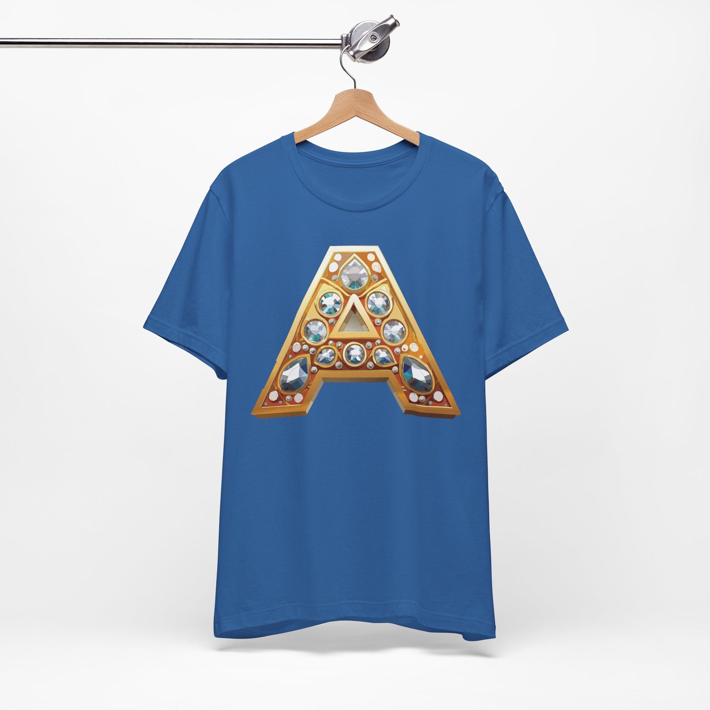 Letter Shirt, Shirt with Letters, Tee Shirt with Gold Letter, Shirt with Antique Letters