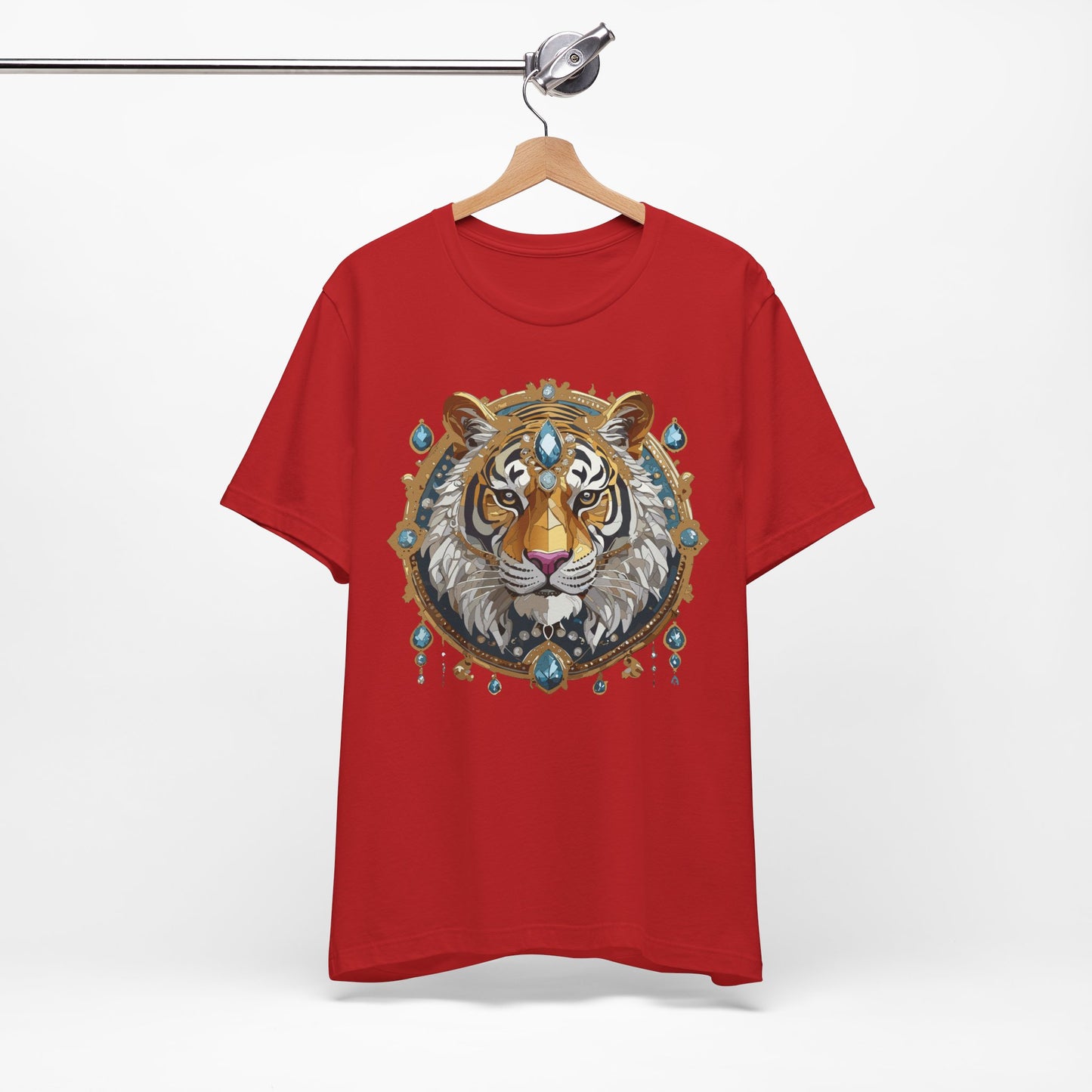 Animal Shirt, Shirt with Animal, Tee Shirt with Gold Animal Medal, Shirt with Antique Animal Medallion