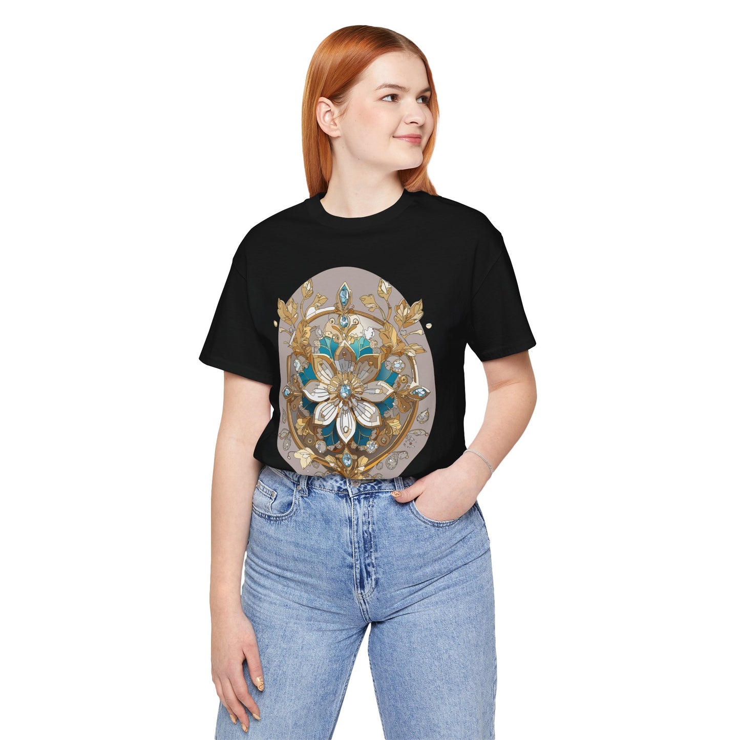 Floral Shirt, Flower Shirt, Tee Shirt with Antique Flower