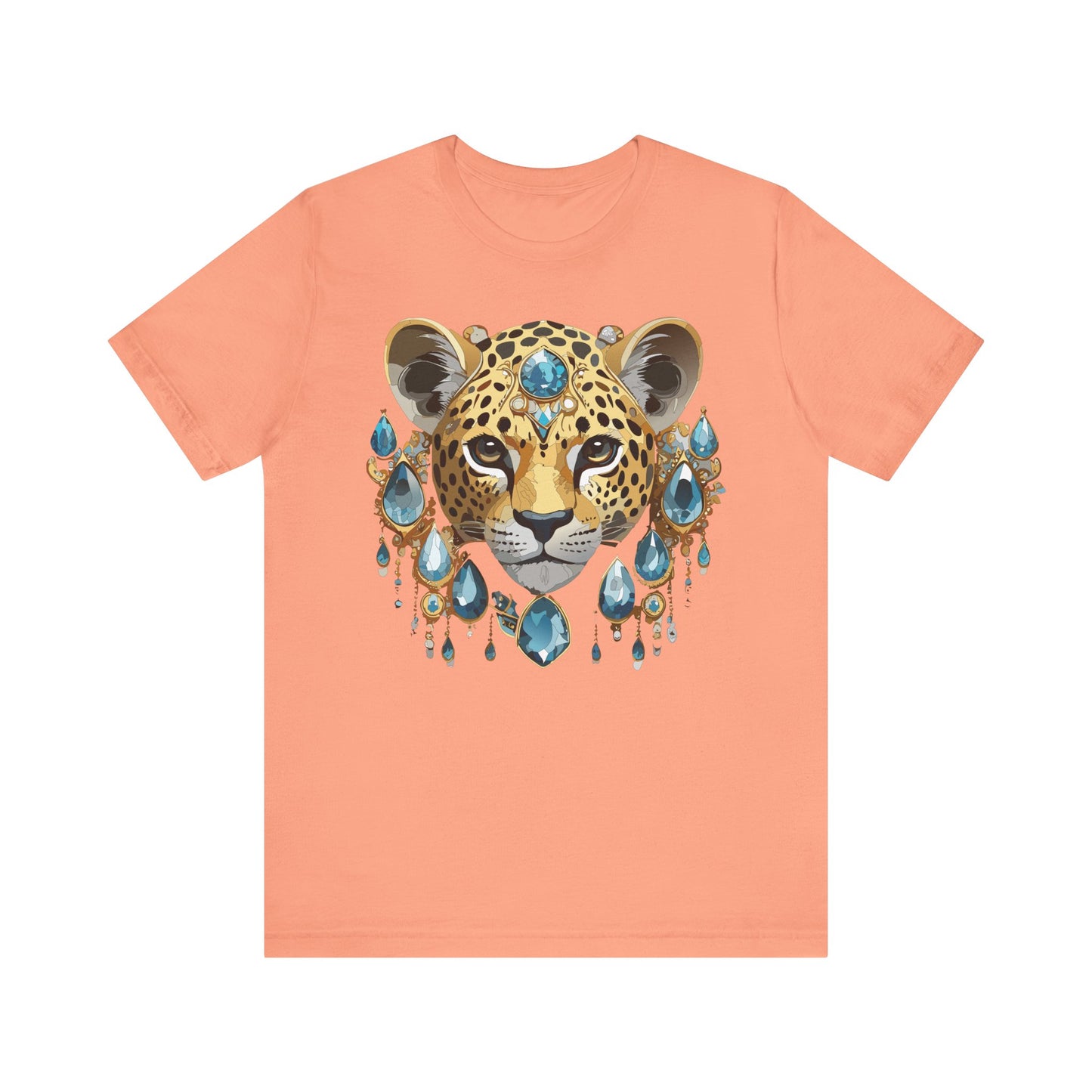 Animal Shirt, Shirt with Animal, Tee Shirt with Gold Animal Medal, Shirt with Antique Animal Medallion