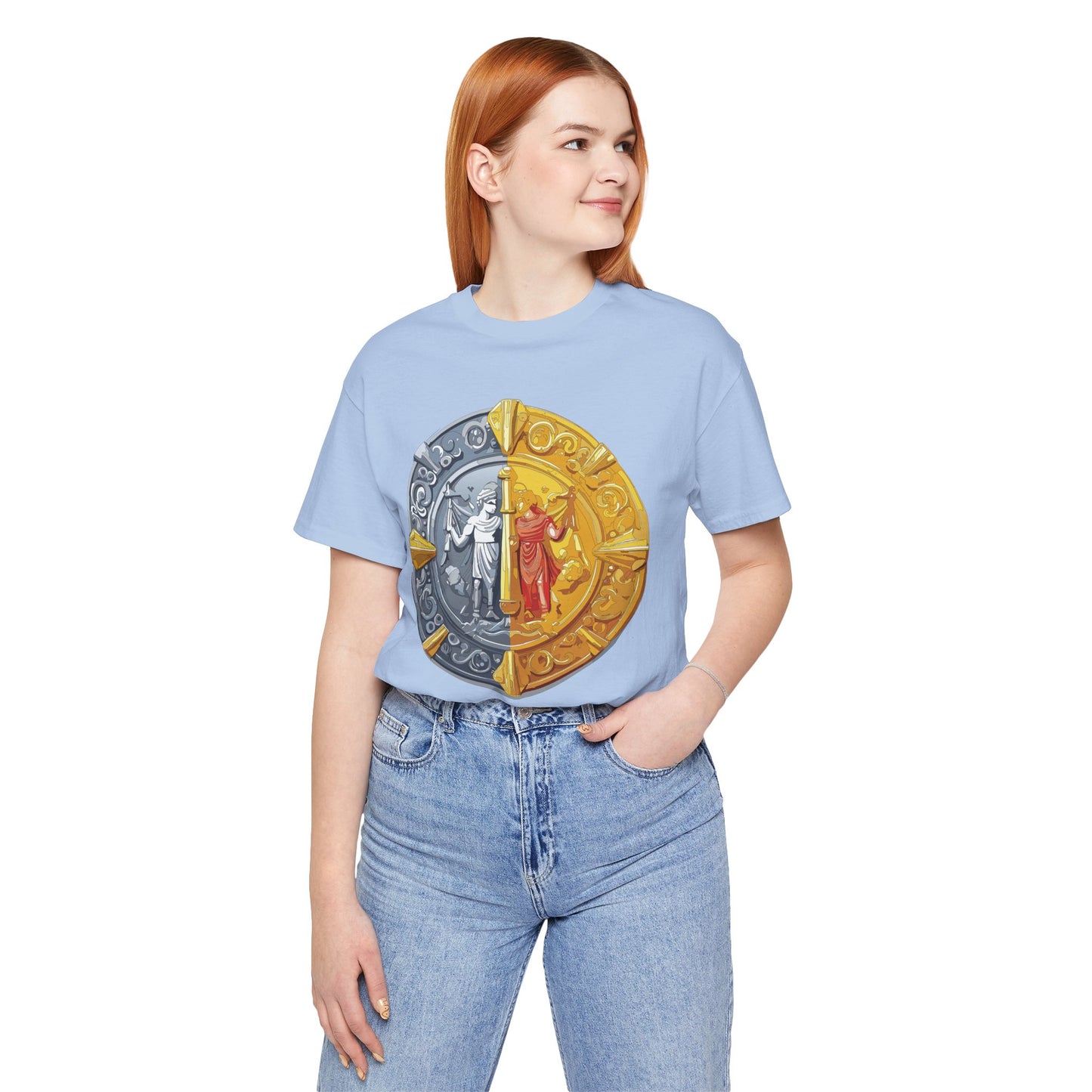 Coin Shirt, Shirt with Coin, Tee Shirt with Gold Coin, Shirt with Antique Coin
