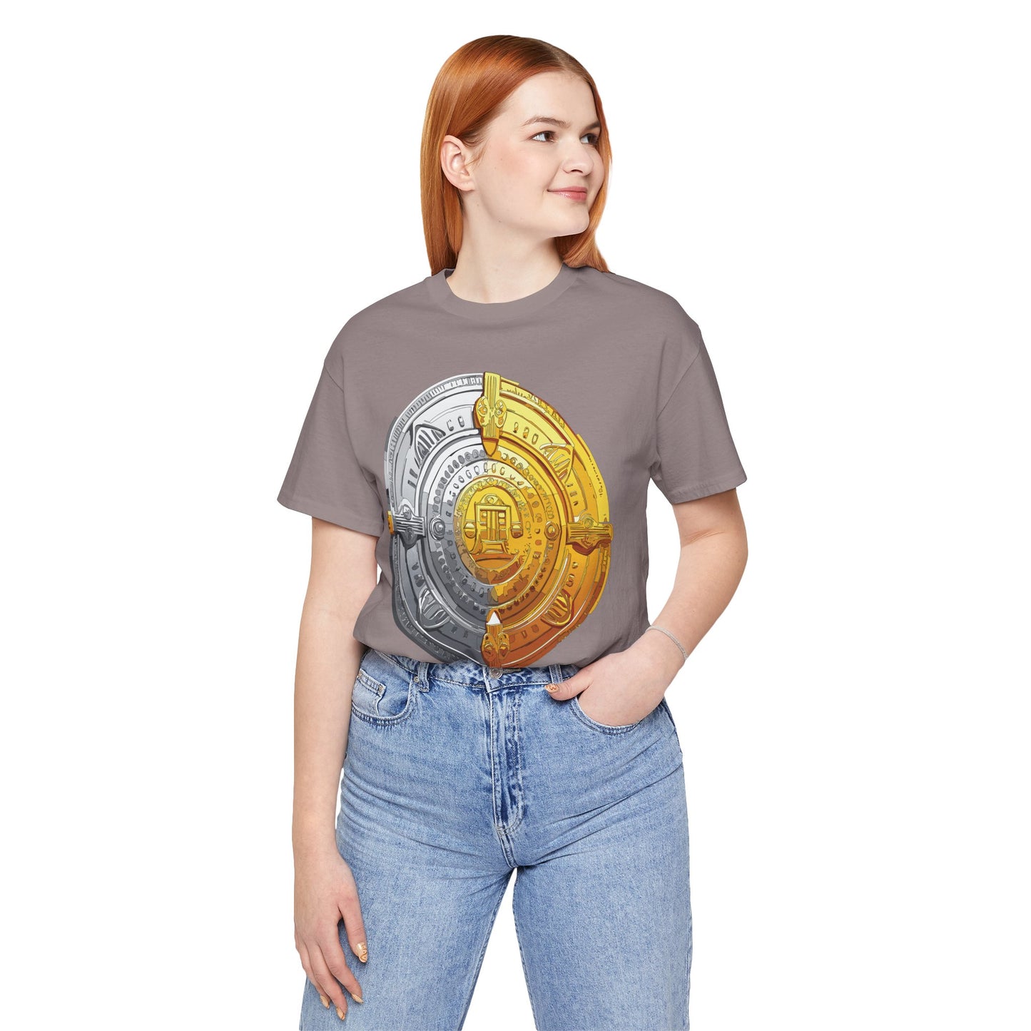 Coin Shirt, Shirt with Coin, Tee Shirt with Gold Coin, Shirt with Antique Coin