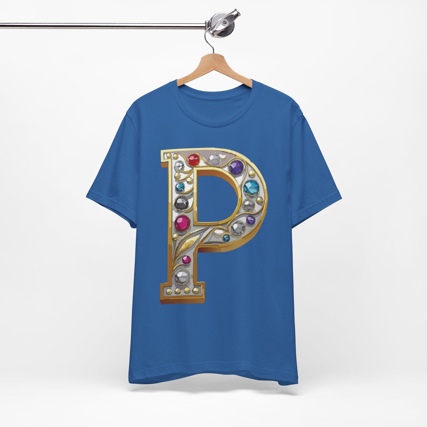 Letter Shirt, Shirt with Letters, Tee Shirt with Gold Letter, Shirt with Antique Letters