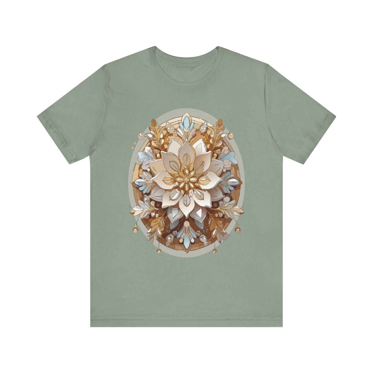Floral Shirt, Flower Shirt, Tee Shirt with Antique Flower