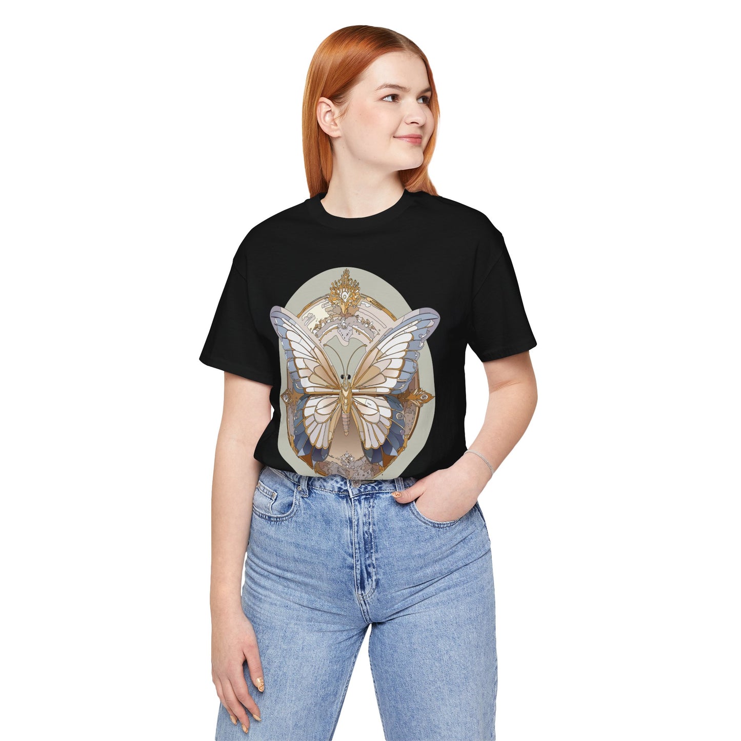 Butterfly Shirt, Shirt with Butterfly, Tee Shirt with Antique Butterfly
