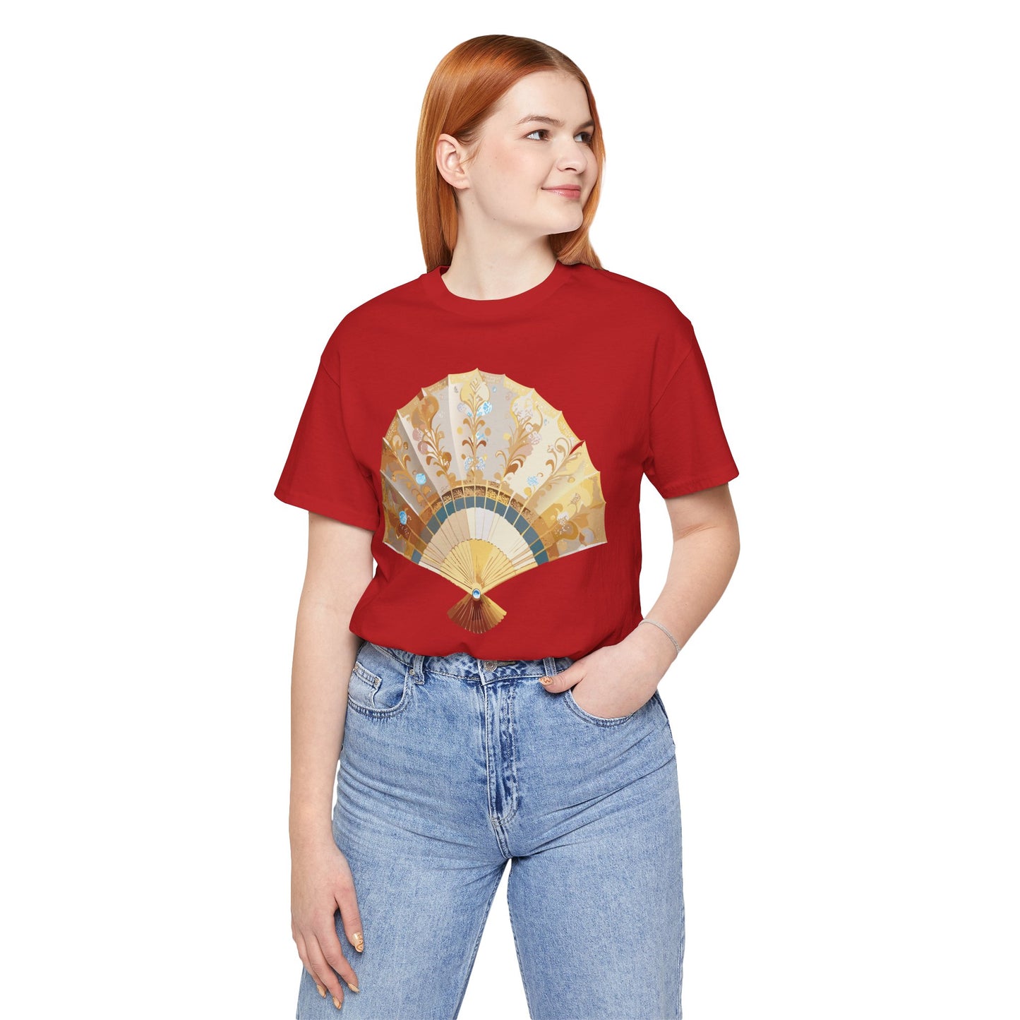 Fan shirt, Shirt with Fan, Tee Shirt with Gold Blower