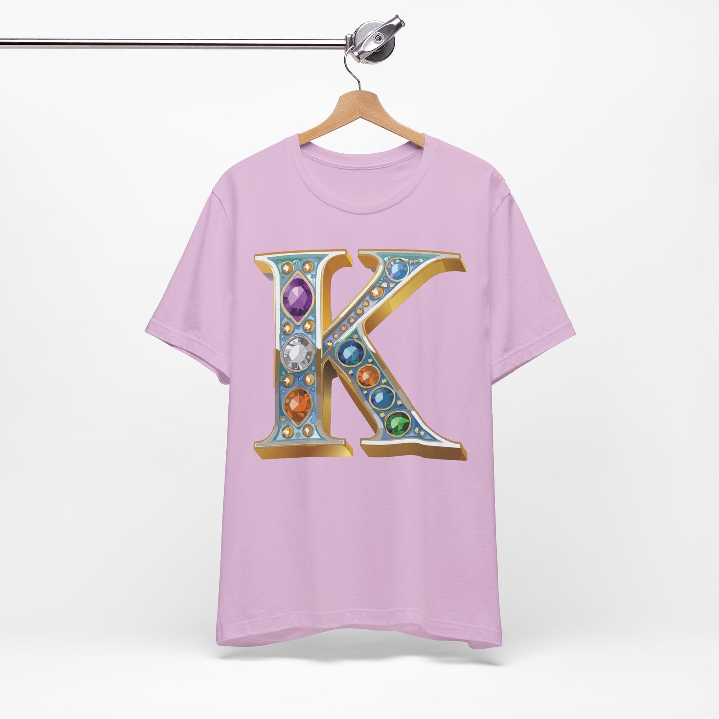Letter Shirt, Shirt with Letters, Tee Shirt with Gold Letter, Shirt with Antique Letters