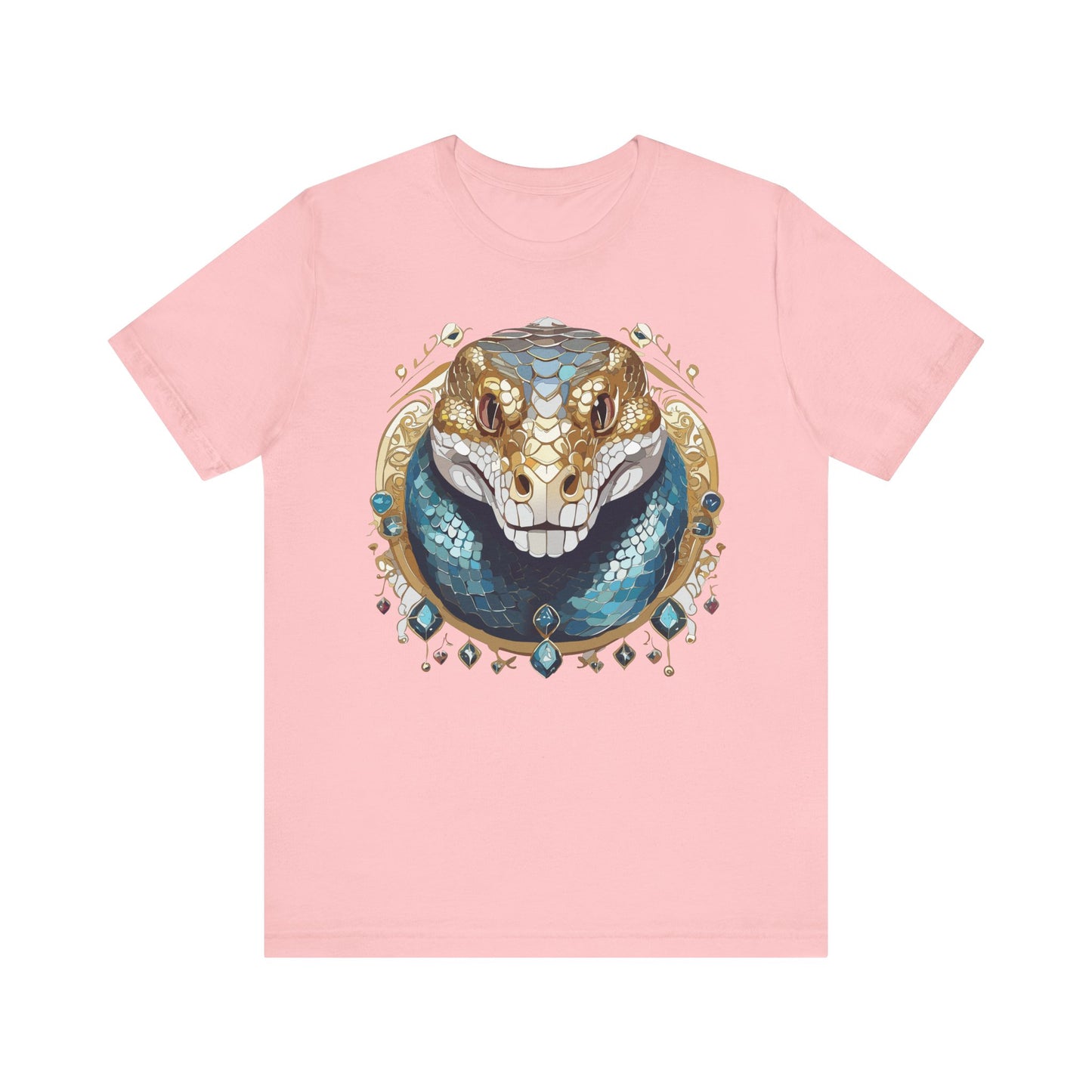 Animal Shirt, Shirt with Animal, Tee Shirt with Gold Animal Medal, Shirt with Antique Animal Medallion