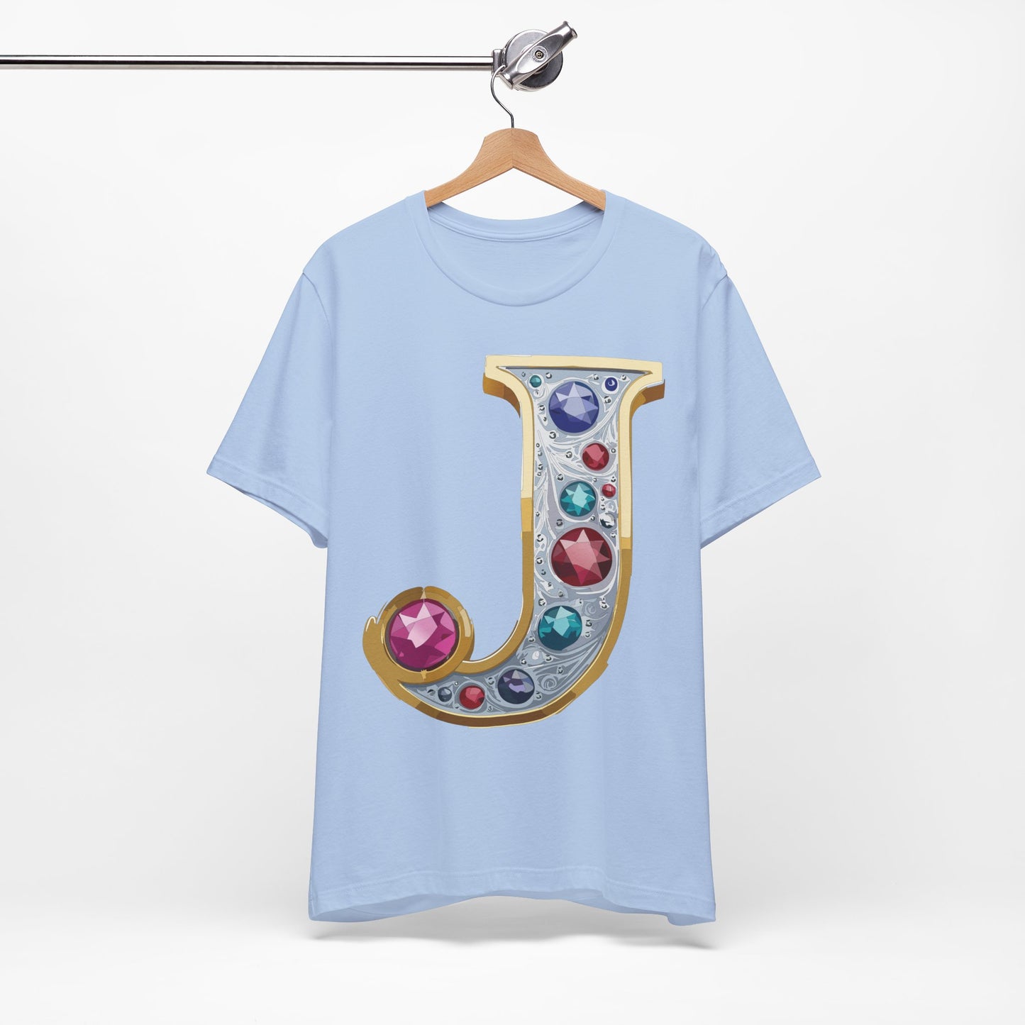 Letter Shirt, Shirt with Letters, Tee Shirt with Gold Letter, Shirt with Antique Letters