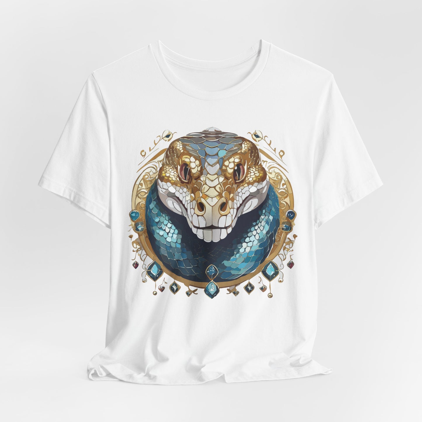 Animal Shirt, Shirt with Animal, Tee Shirt with Gold Animal Medal, Shirt with Antique Animal Medallion