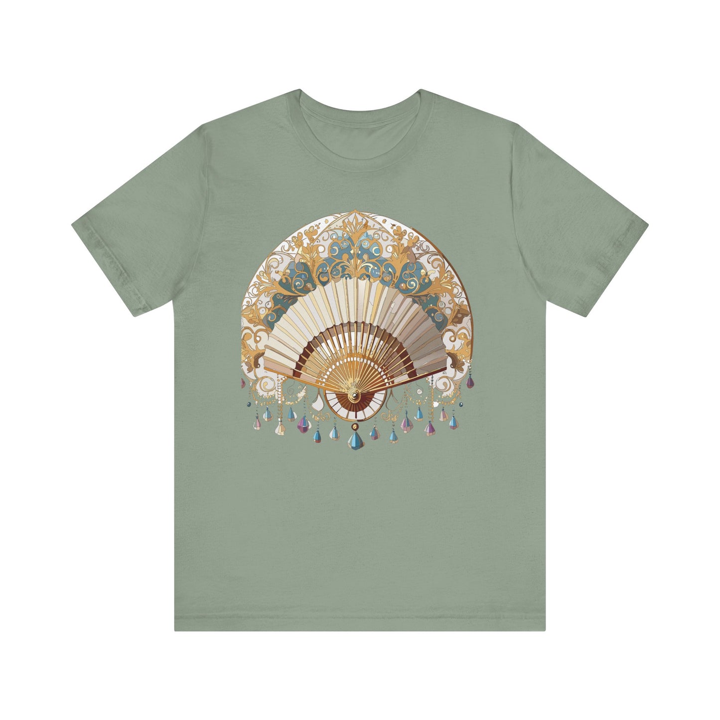 Fan shirt, Shirt with Fan, Tee Shirt with Gold Blower