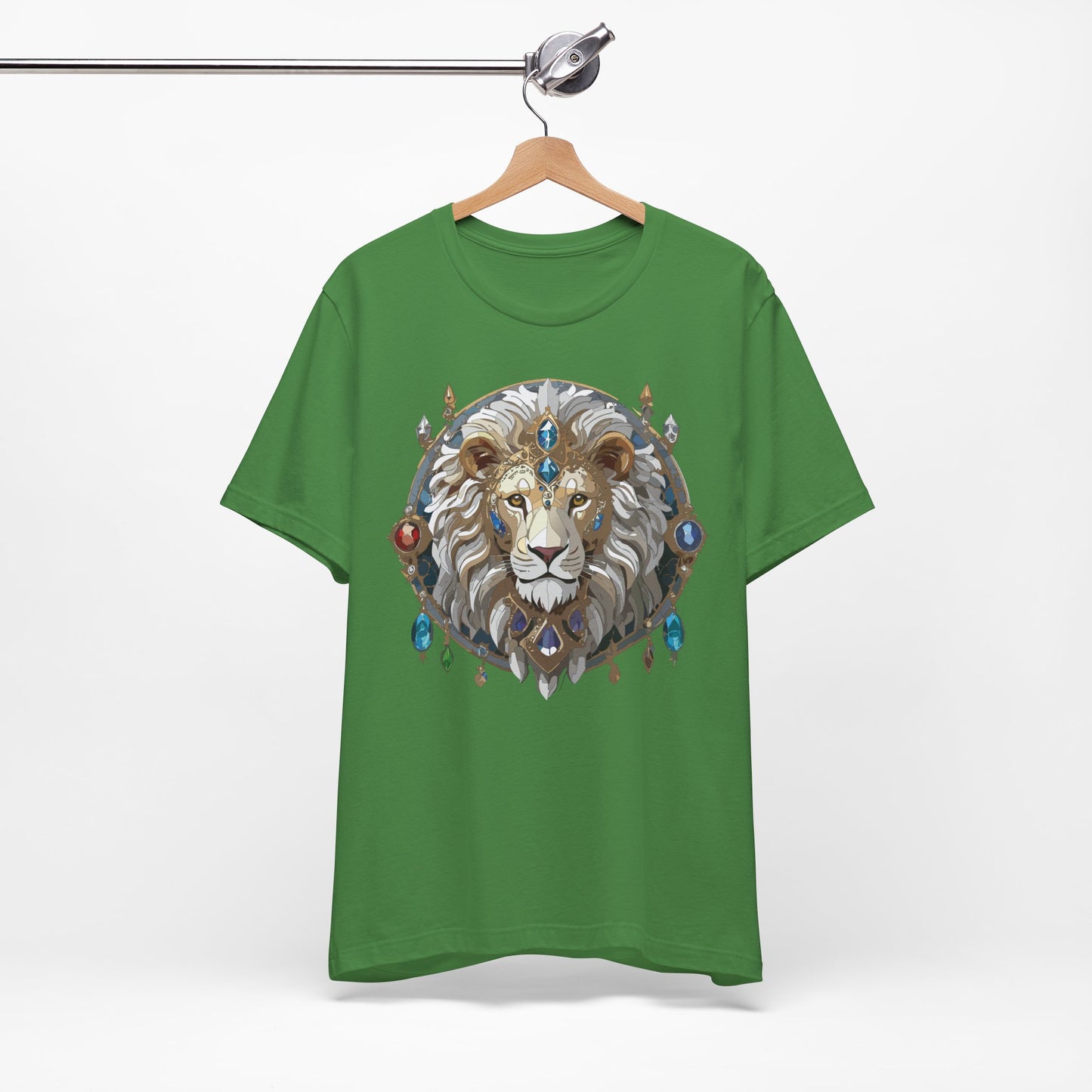 Animal Shirt, Shirt with Animal, Tee Shirt with Gold Animal Medal, Shirt with Antique Animal Medallion