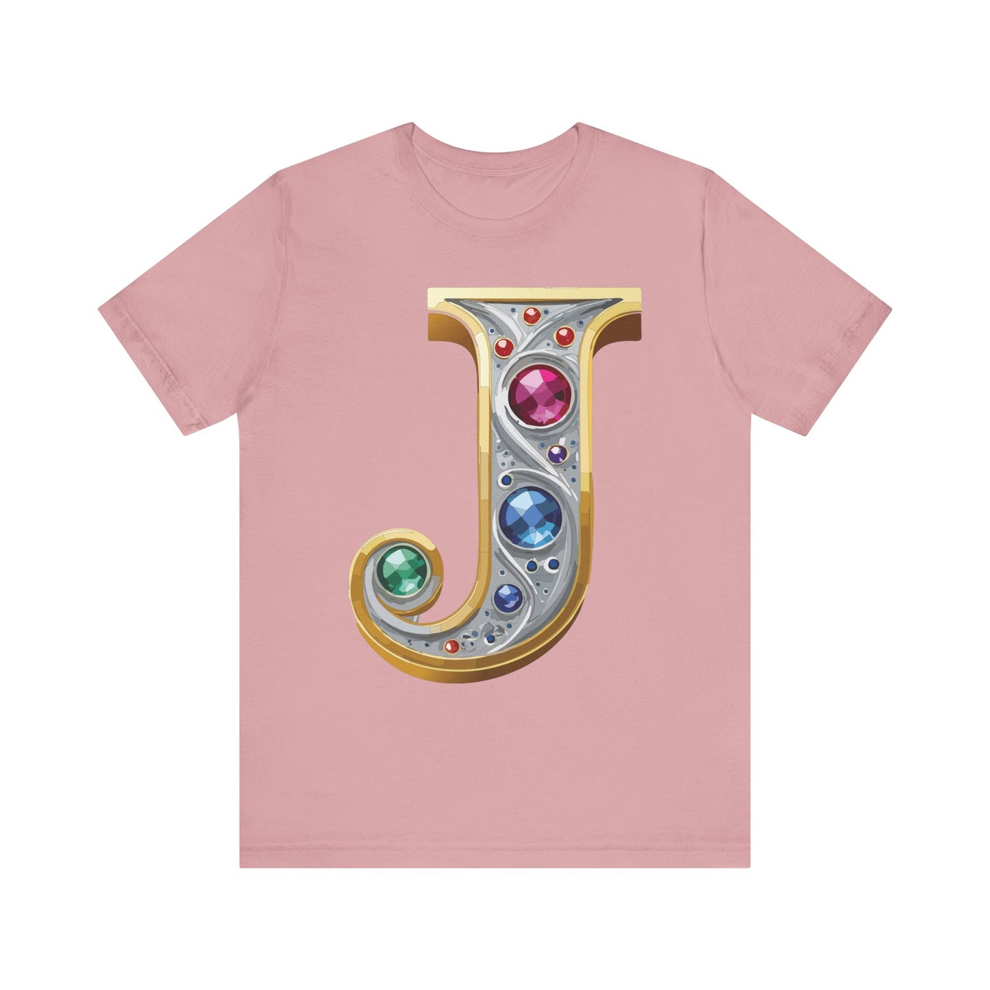 Letter Shirt, Shirt with Letters, Tee Shirt with Gold Letter, Shirt with Antique Letters