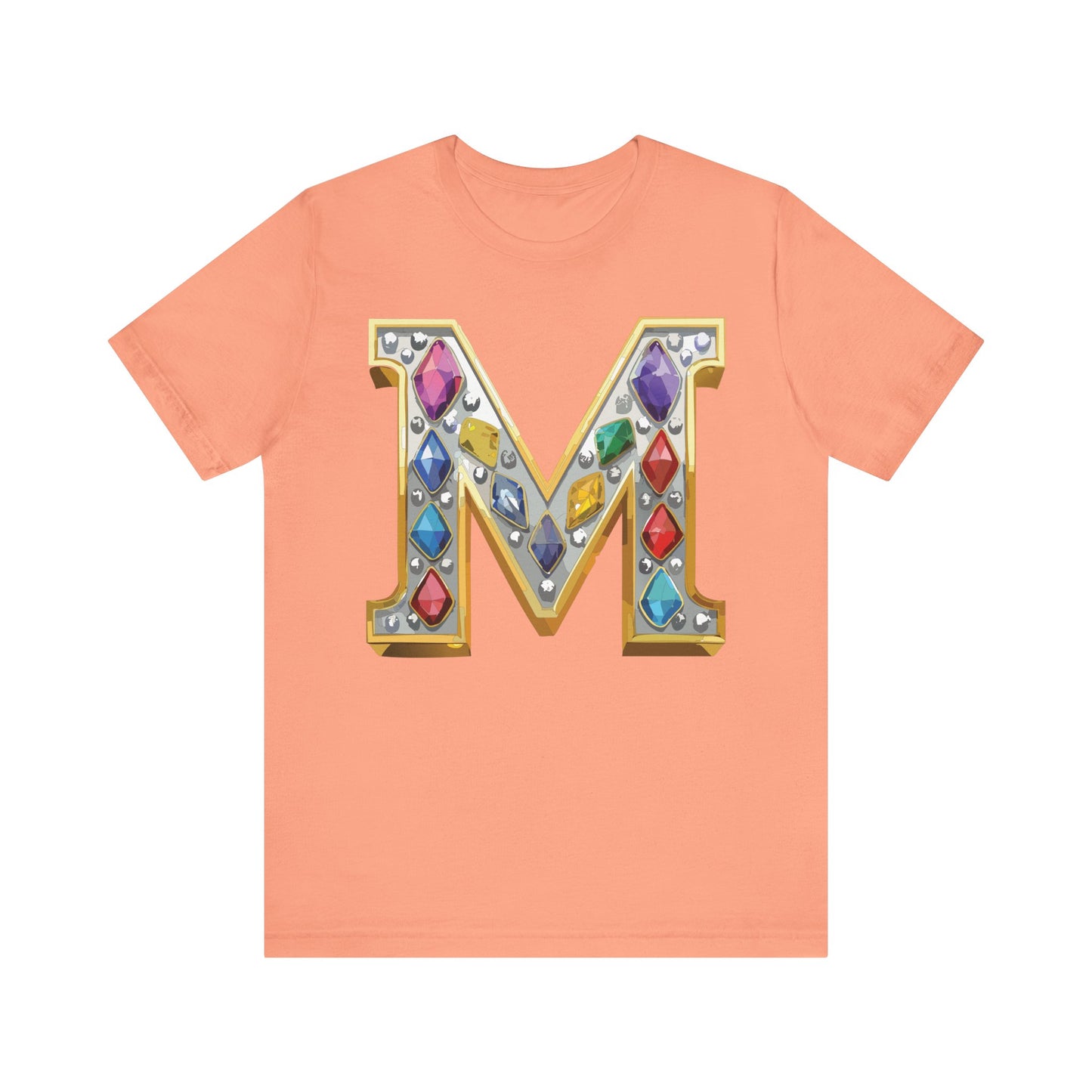Letter Shirt, Shirt with Letters, Tee Shirt with Gold Letter, Shirt with Antique Letters