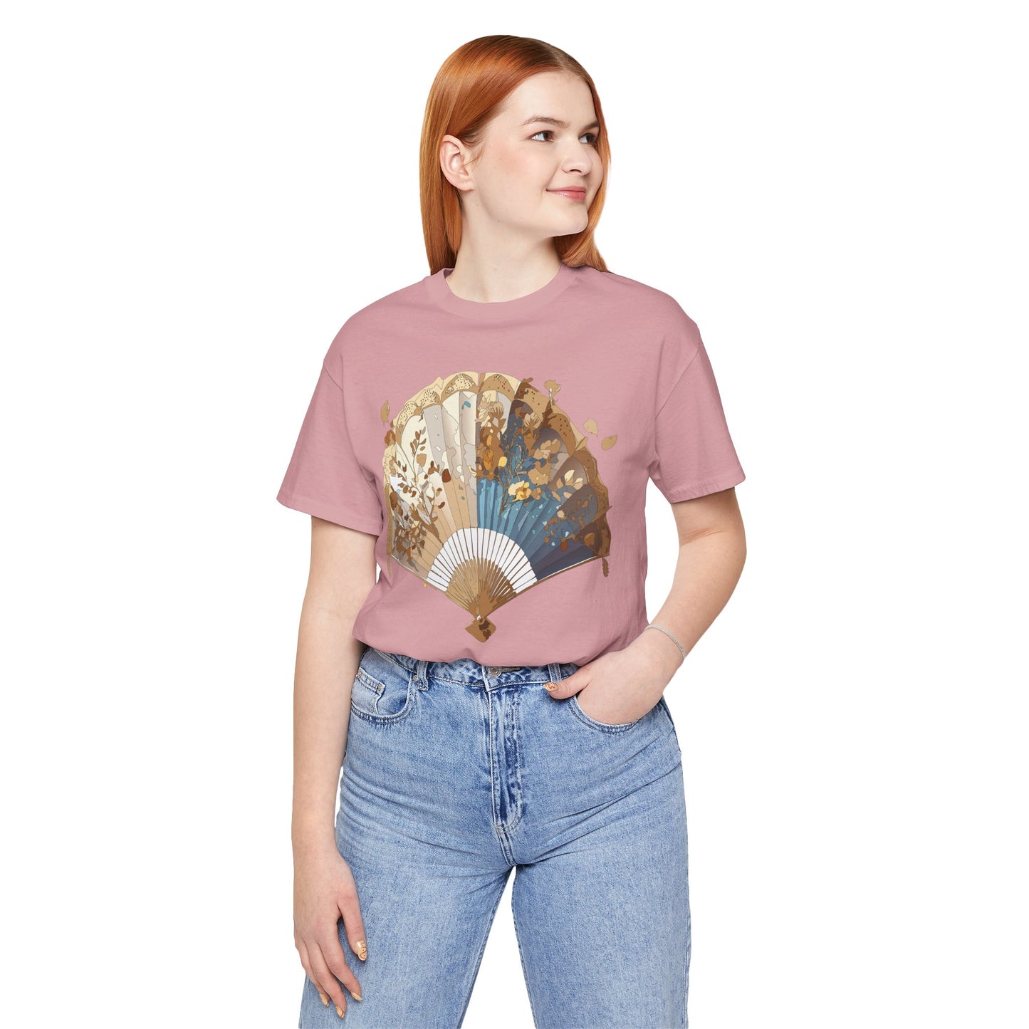Fan shirt, Shirt with Fan, Tee Shirt with Gold Blower