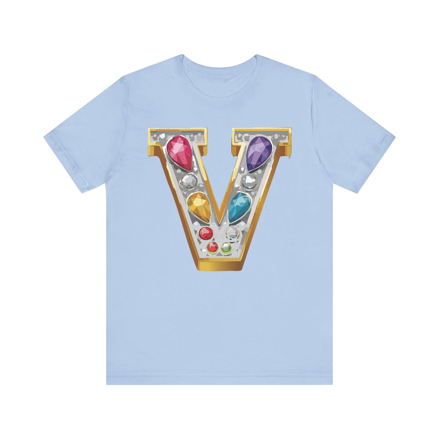 Letter Shirt, Shirt with Letters, Tee Shirt with Gold Letter, Shirt with Antique Letters
