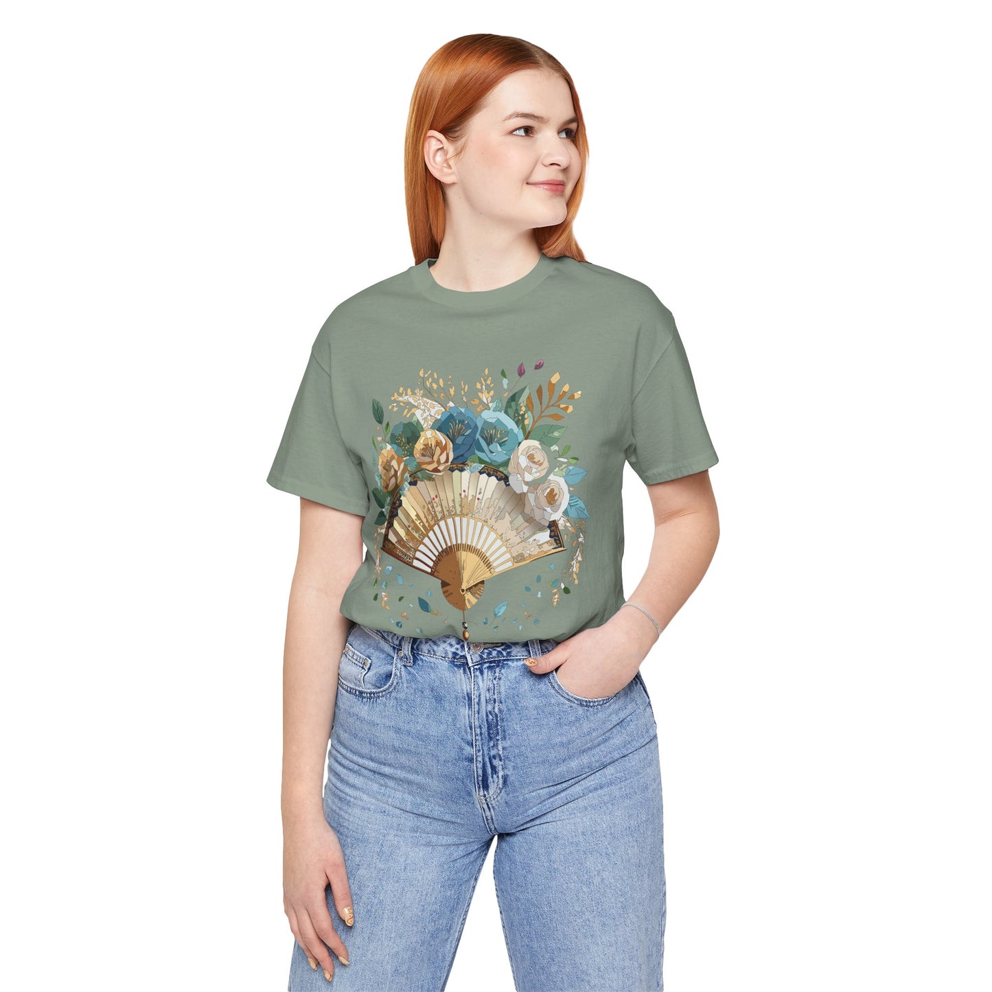 Fan shirt, Shirt with Fan, Tee Shirt with Gold Blower