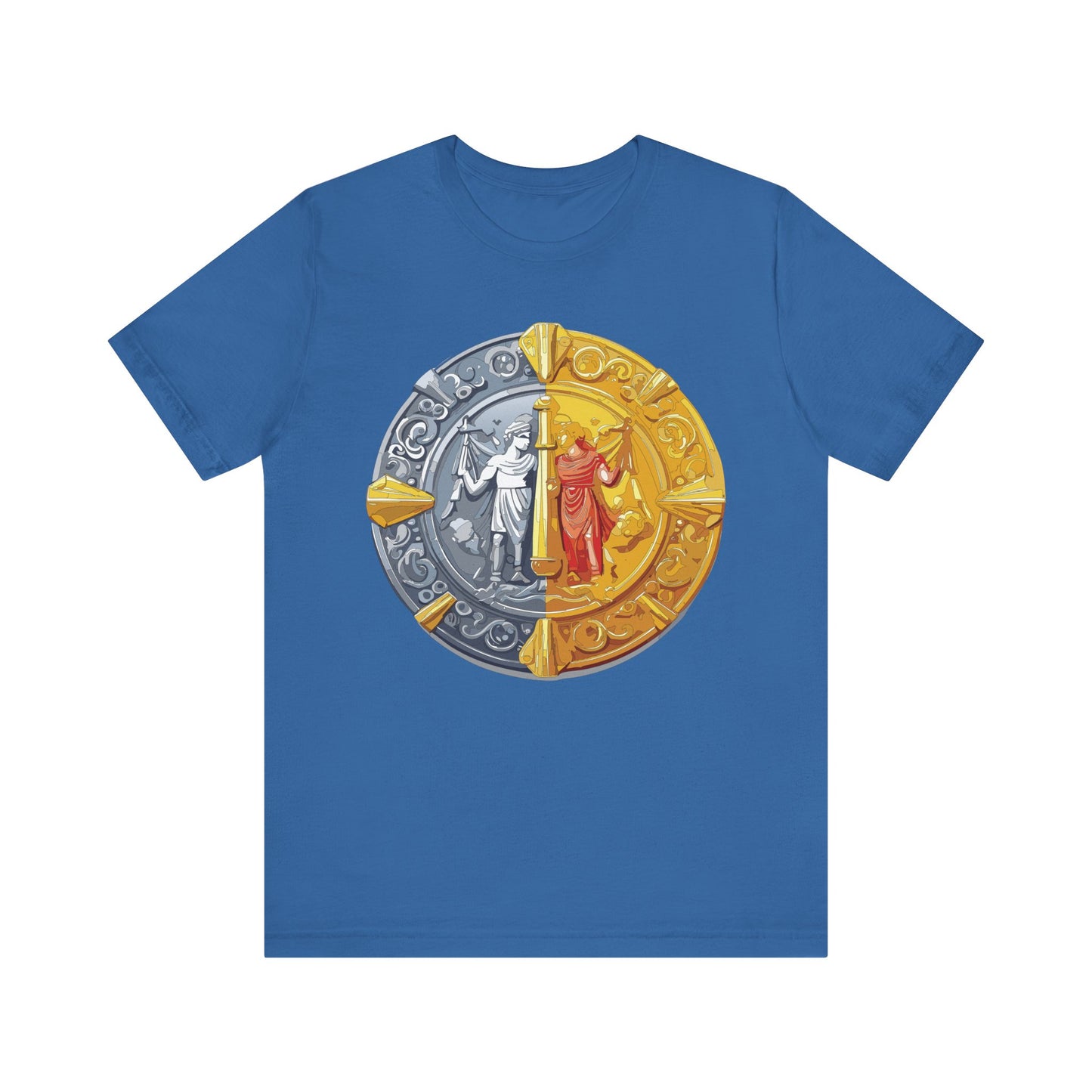 Coin Shirt, Shirt with Coin, Tee Shirt with Gold Coin, Shirt with Antique Coin