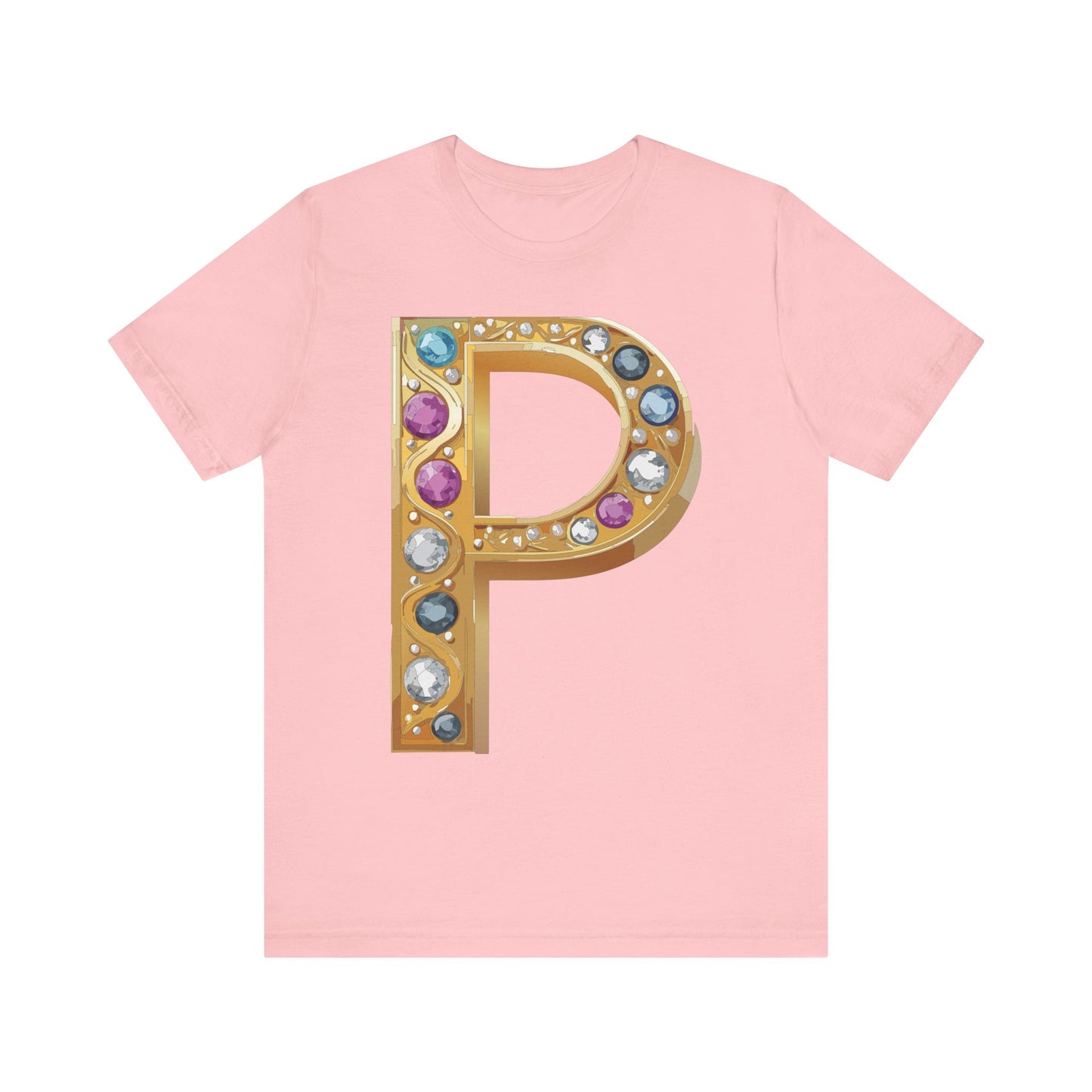 Letter Shirt, Shirt with Letters, Tee Shirt with Gold Letter, Shirt with Antique Letters