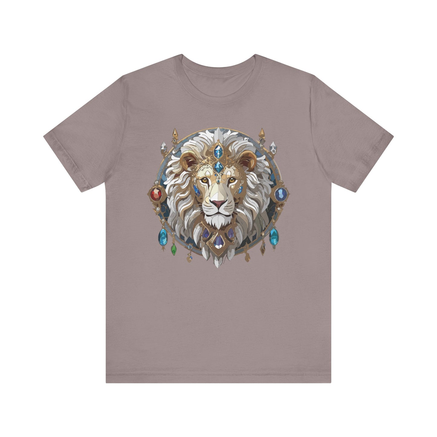 Animal Shirt, Shirt with Animal, Tee Shirt with Gold Animal Medal, Shirt with Antique Animal Medallion