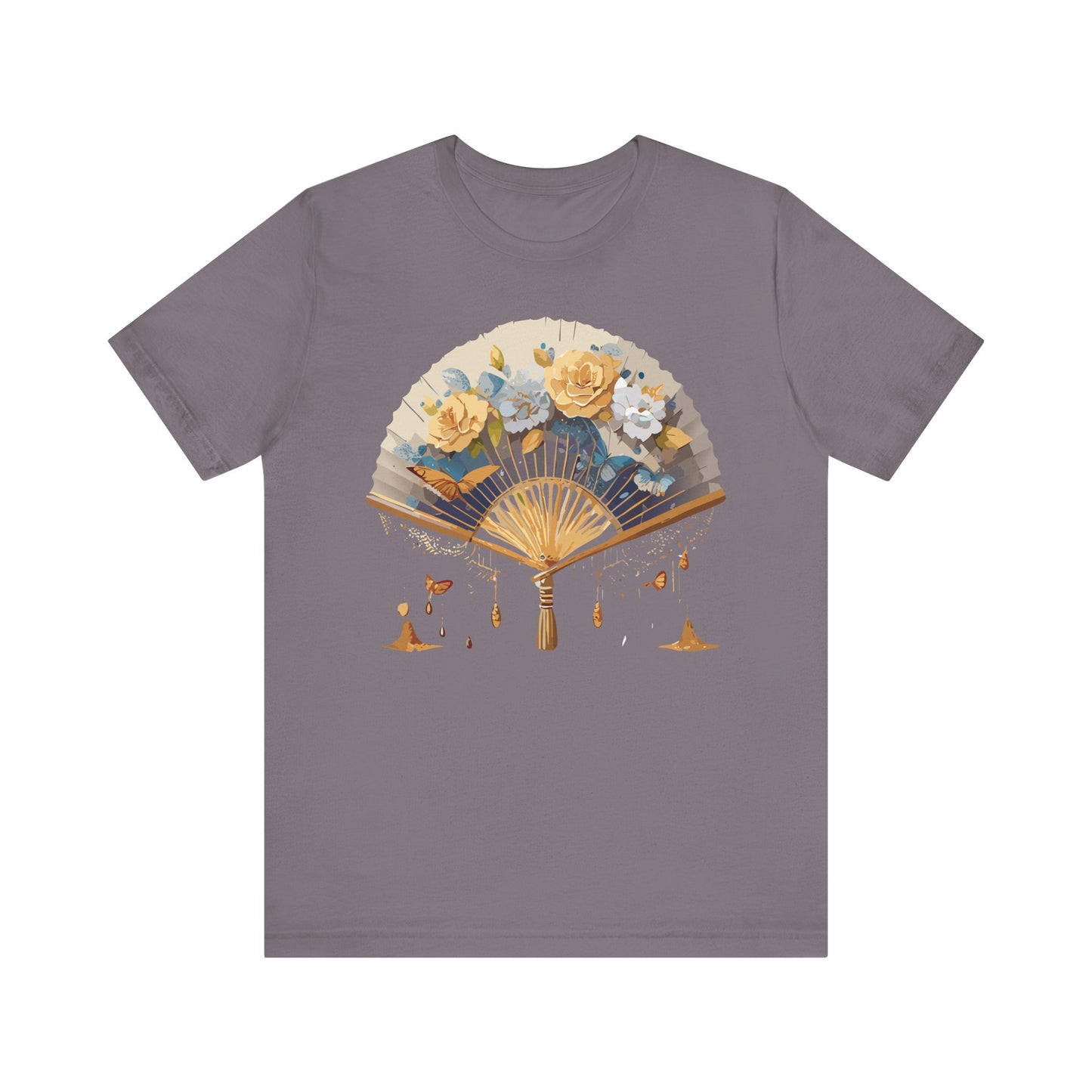Fan shirt, Shirt with Fan, Tee Shirt with Gold Blower