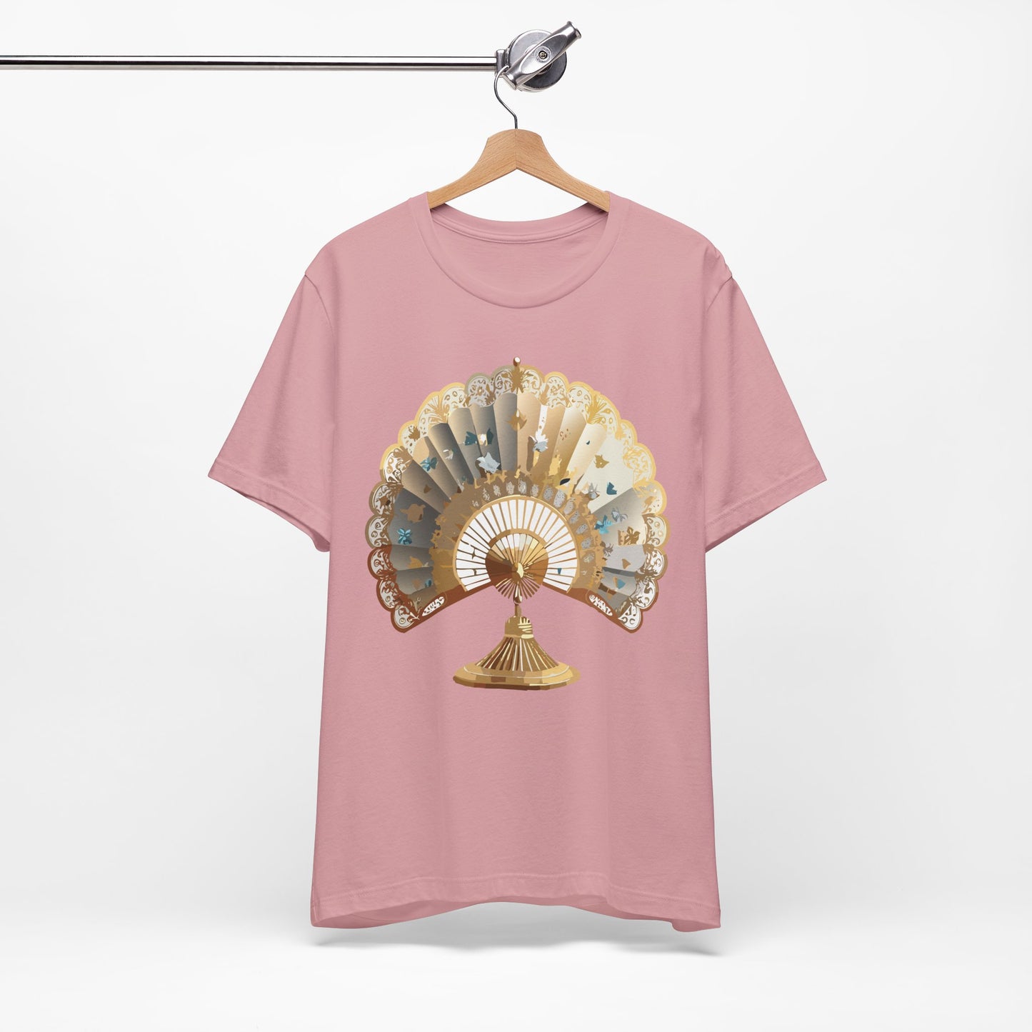 Fan shirt, Shirt with Fan, Tee Shirt with Gold Blower